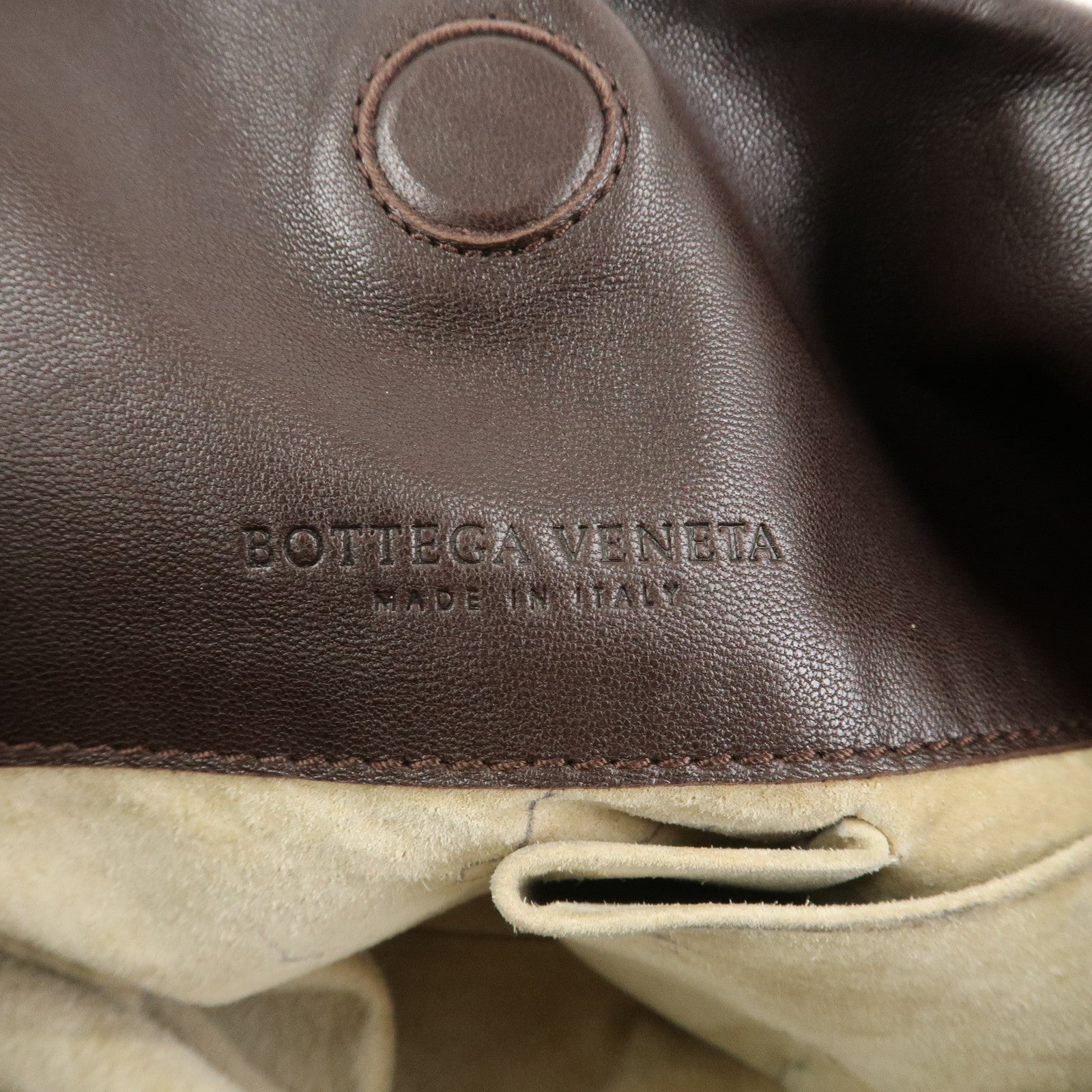 BOTTEGA VENETA Intrecciato Campana Shoulder Bag Brown 125787