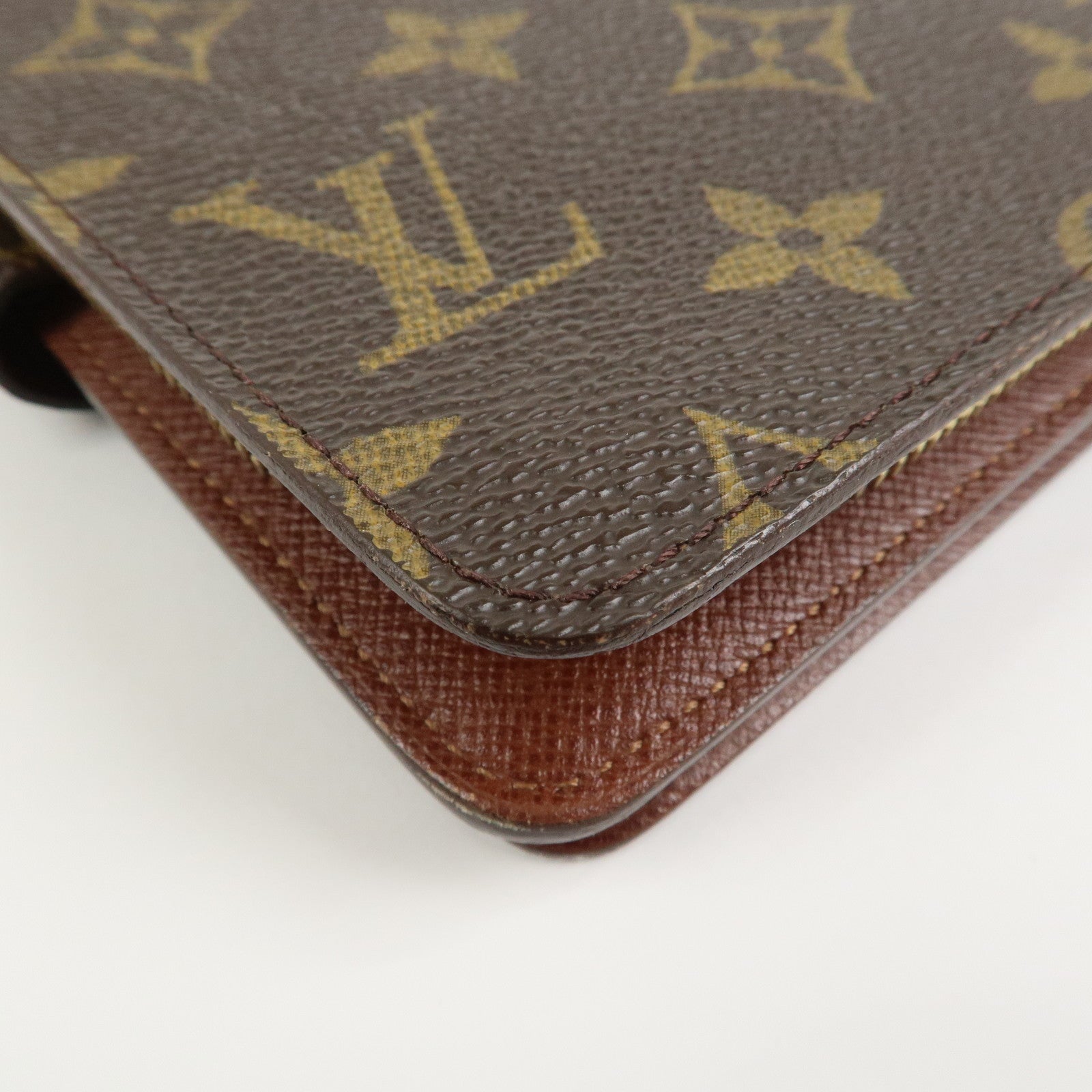 Louis Vuitton Monogram Porte Papier Zip Wallet Brown M61207