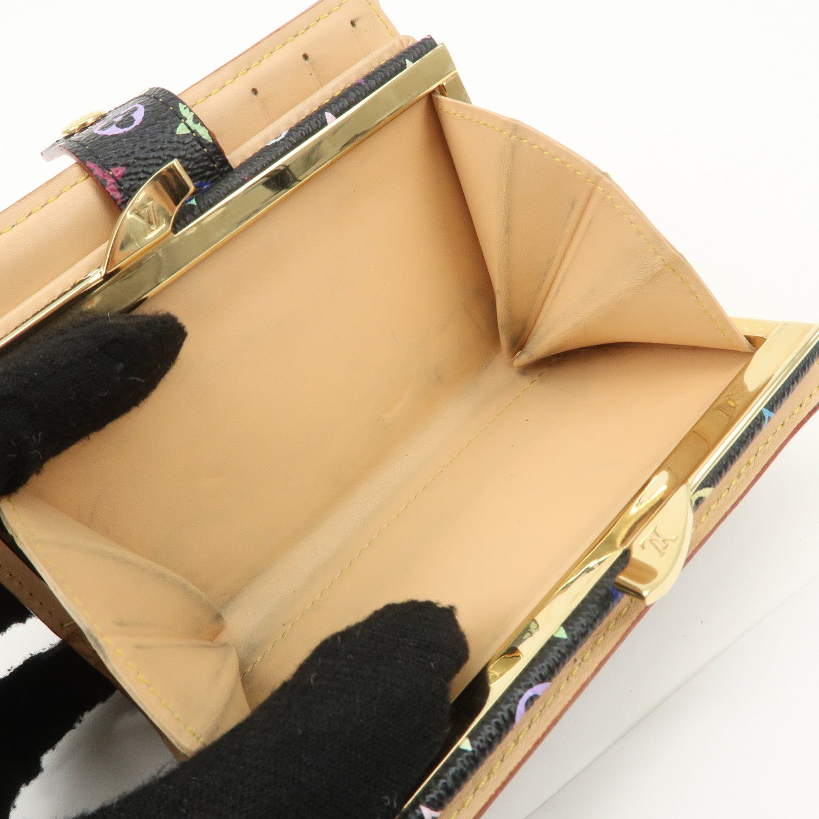 Louis Vuitton Monogram Multicolor Portefeuille Billets Viennois Wallet Noir M92988 Used