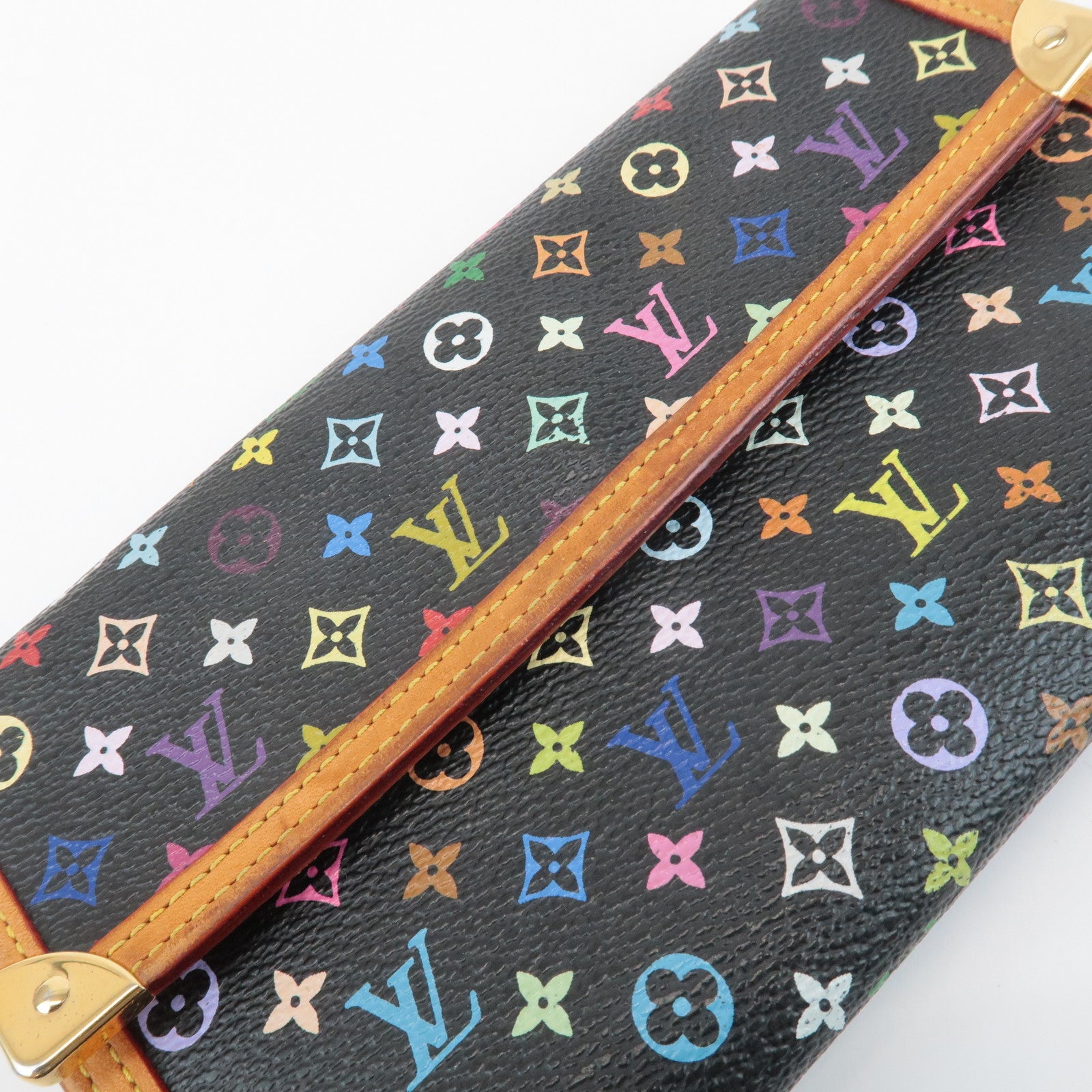 Louis Vuitton Monogram Multicolor Porte Trezor International Wallet M92658 Used