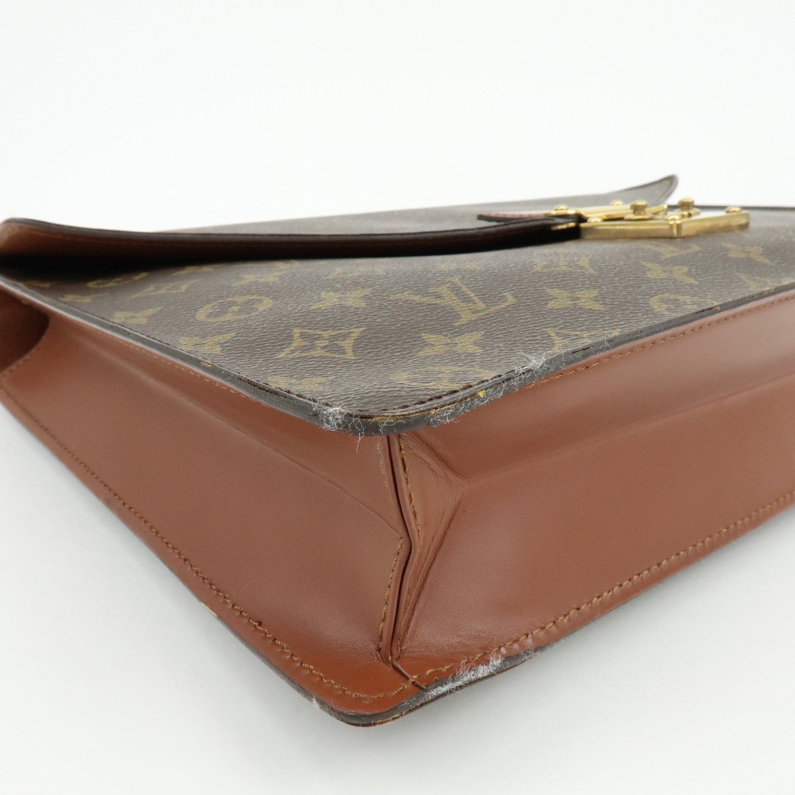 Louis Vuitton Monogram Porte Documents Bandoulière Brown M53338