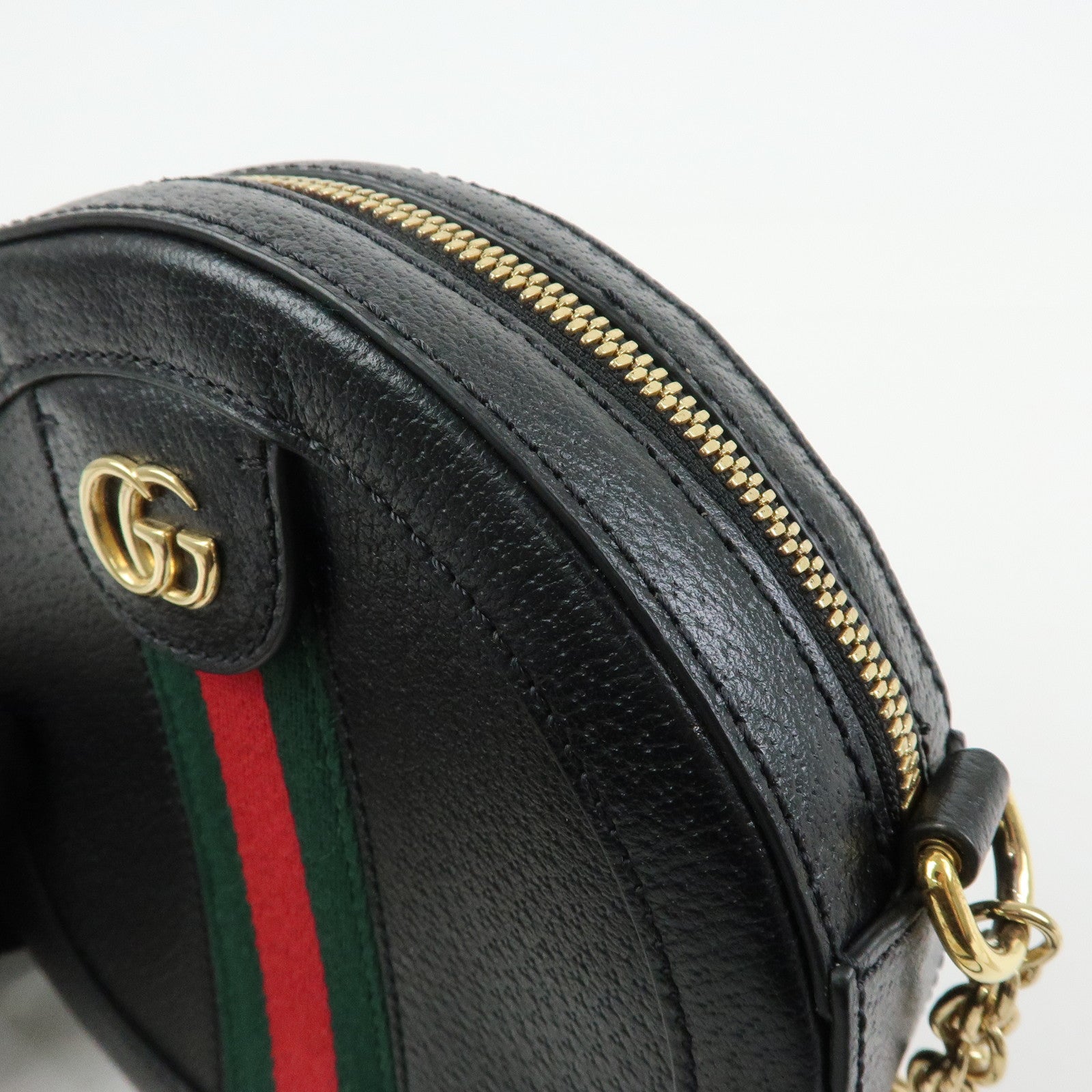 GUCCI Ophidia Sherry Mini Round Chain Shoulder Crossbody Bag 550618