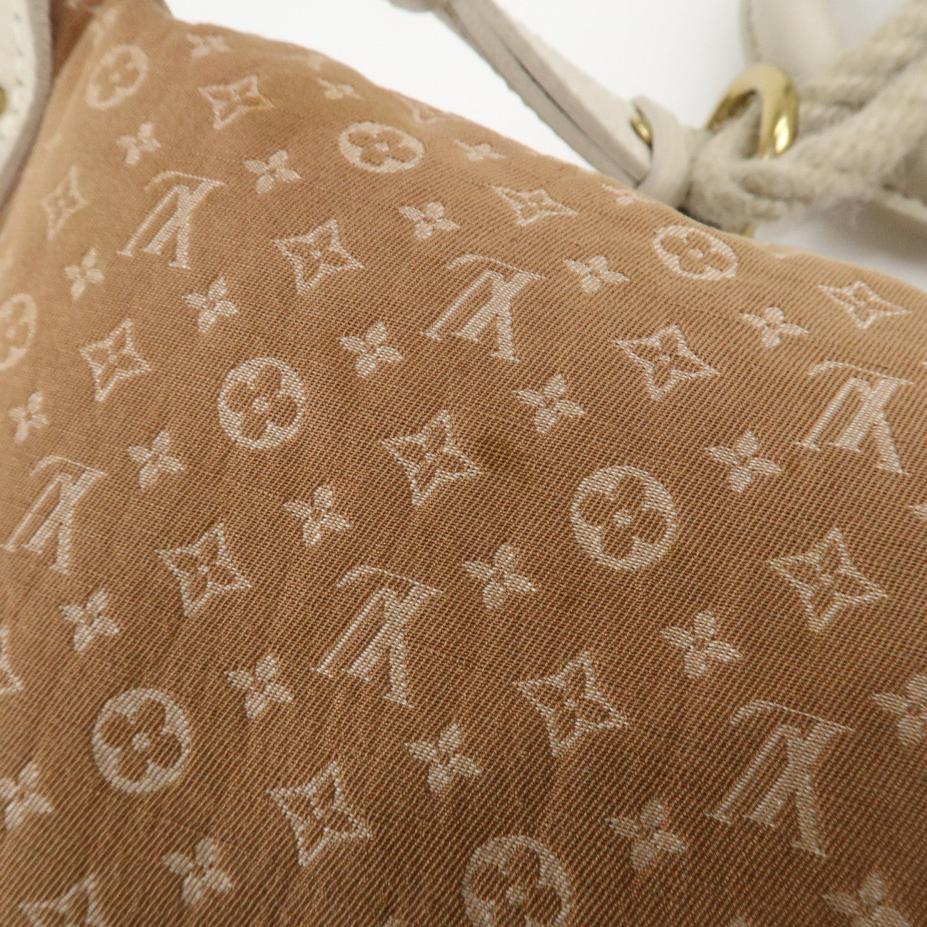 Louis Vuitton Monogram Mini Initial Aman Camel White M40020 Used