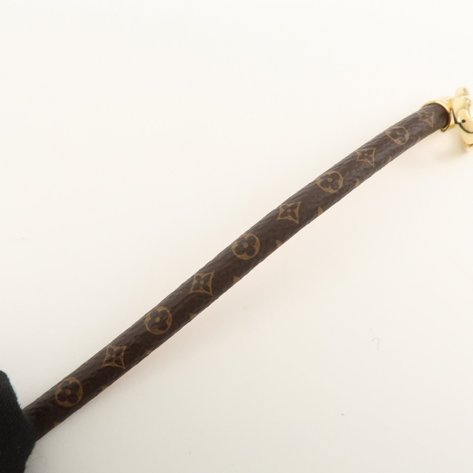 Louis Vuitton Monogram Say Yes Bracelet Brown Gold HDW M6758E Used