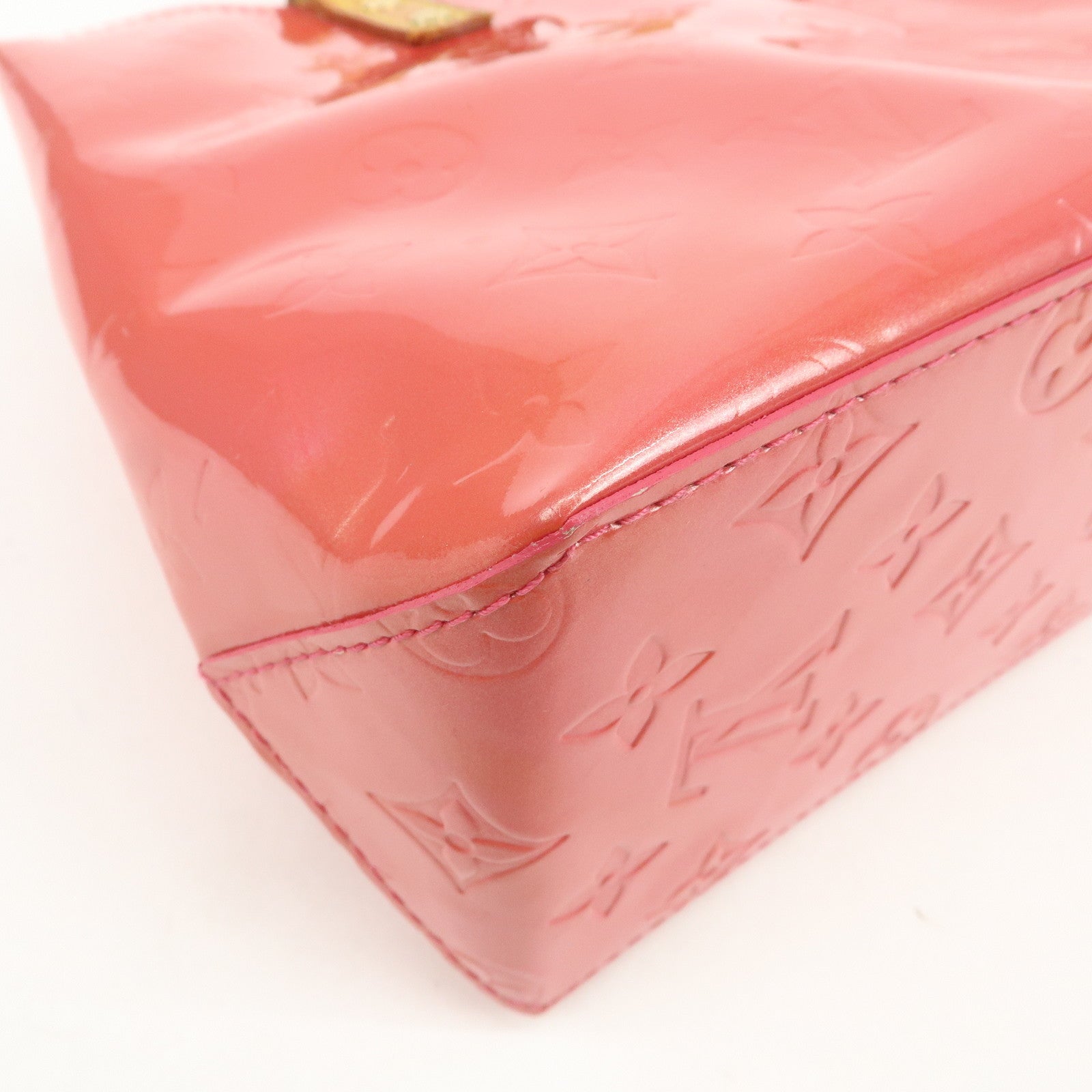 Louis Vuitton Monogram Vernis Lead PM Hand Bag Framboise M9132F
