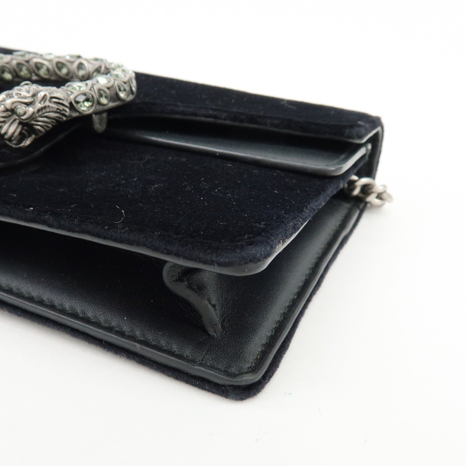 GUCCI Dionysus Super Mini Suede Leather Chain Shoulder Bag 476432