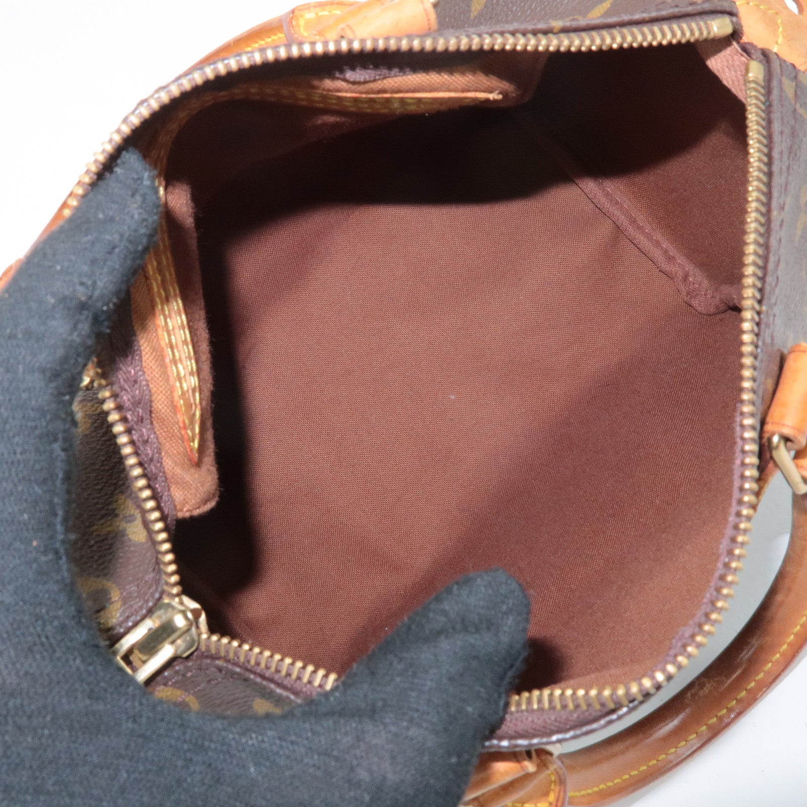 Louis Vuitton Monogram Speedy 25 Hand Bag Boston Bag Brown M41528 Used