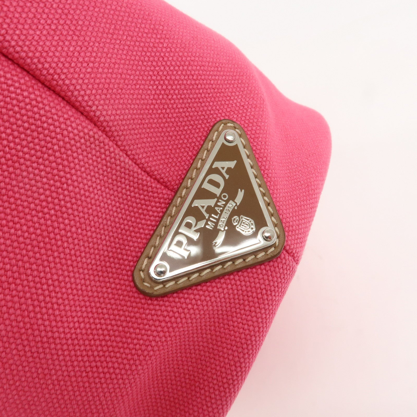 PRADA Canapa Canvas 2Way Bag Tote Bag Shoulder Bag Pink 1BG163