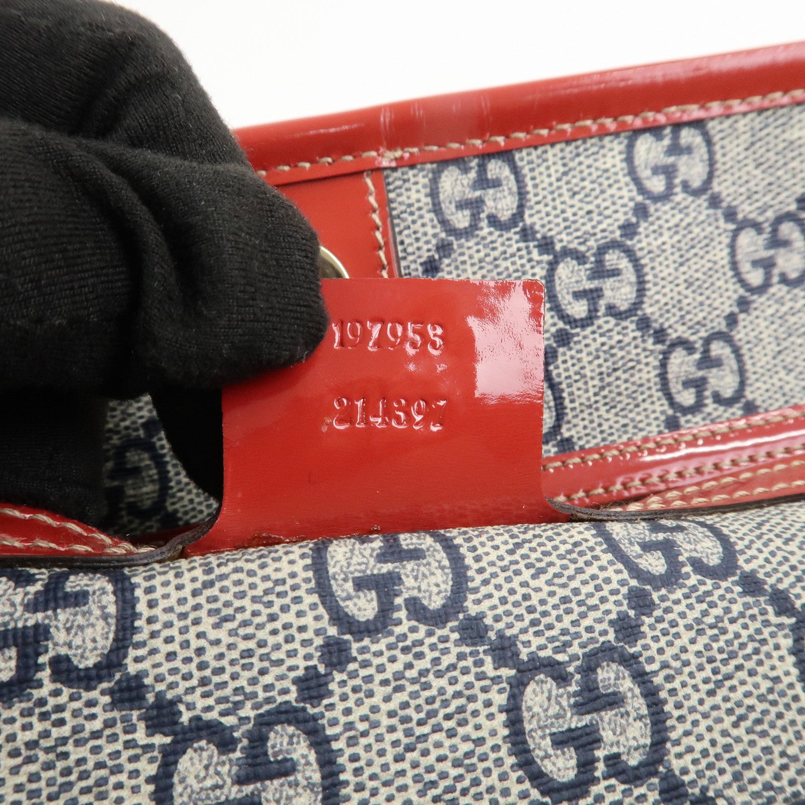 GUCCI JOY Collection GG Supreme PVC Patent Leather Tote Bag 197953