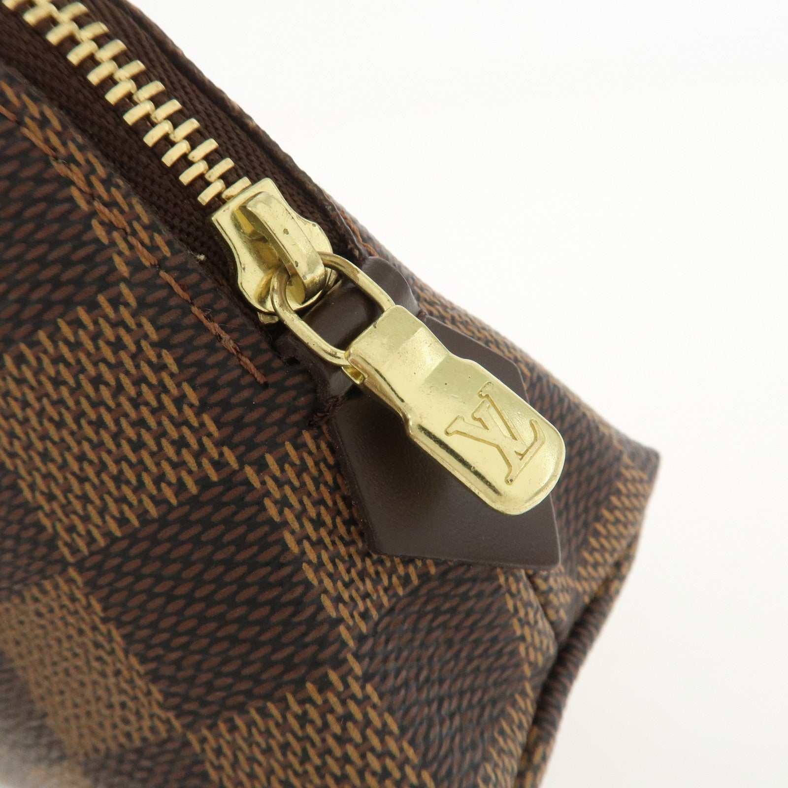 Louis Vuitton Damier Pochette Cosmetic PM Pouch Brown N47516