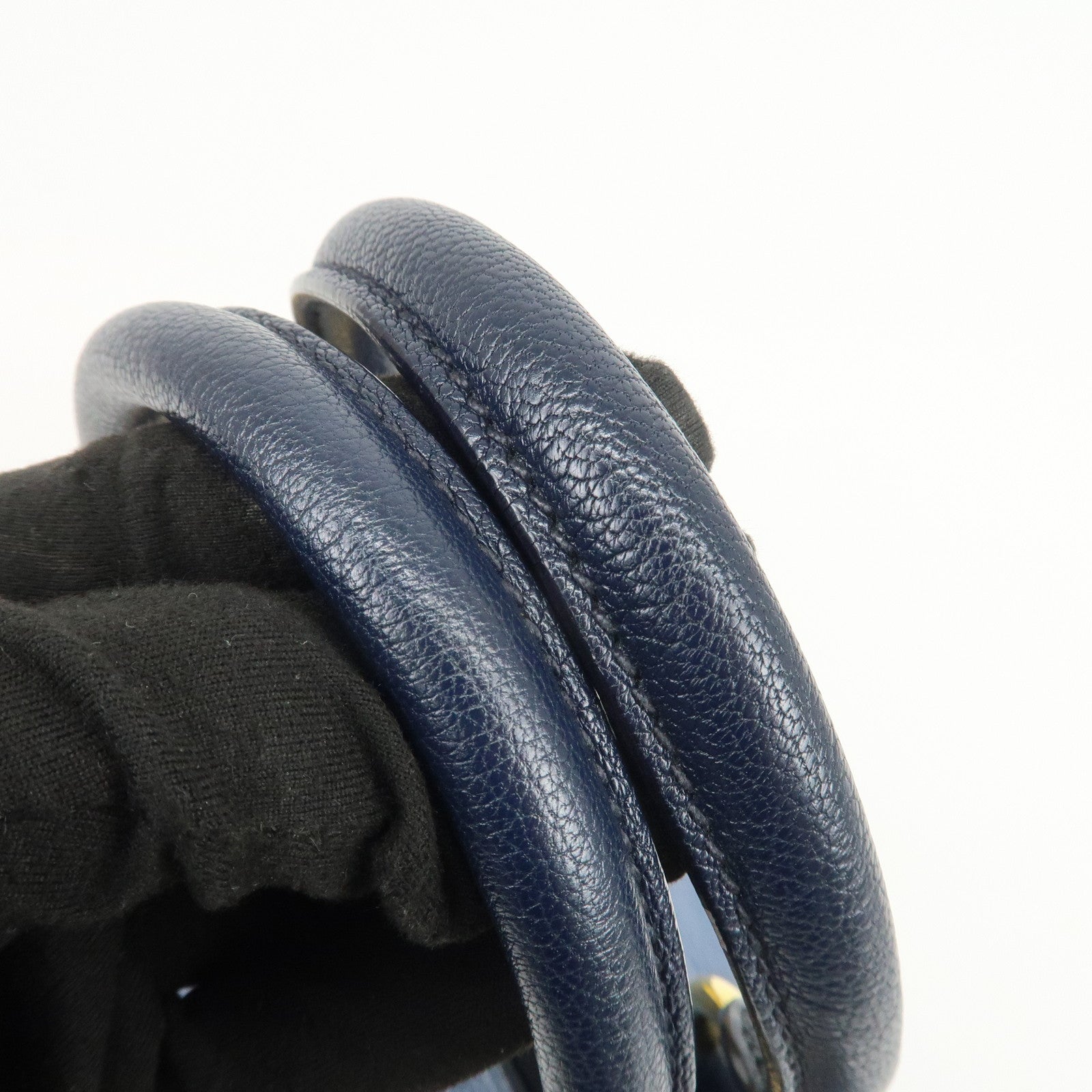 MIU MIU MADRAS 2Way Bag Hand Bag Shoulder Bag Blue RL0058