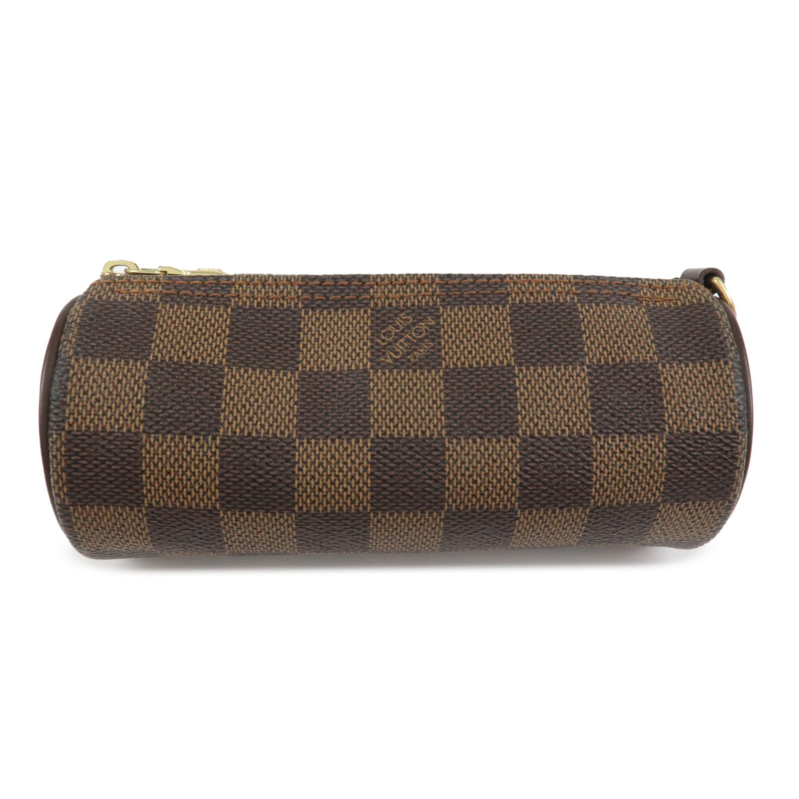 Louis Vuitton Damier Leather Mini Pouch for Papillon Bag Brown