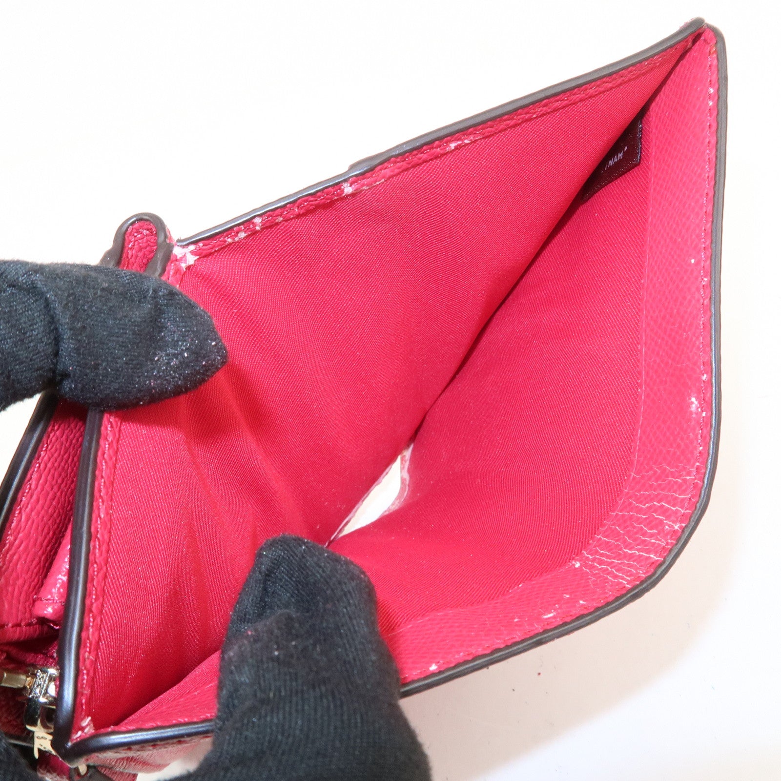 COACH Set of 5 Signature PVC Leather Compact Wallets Brown Red