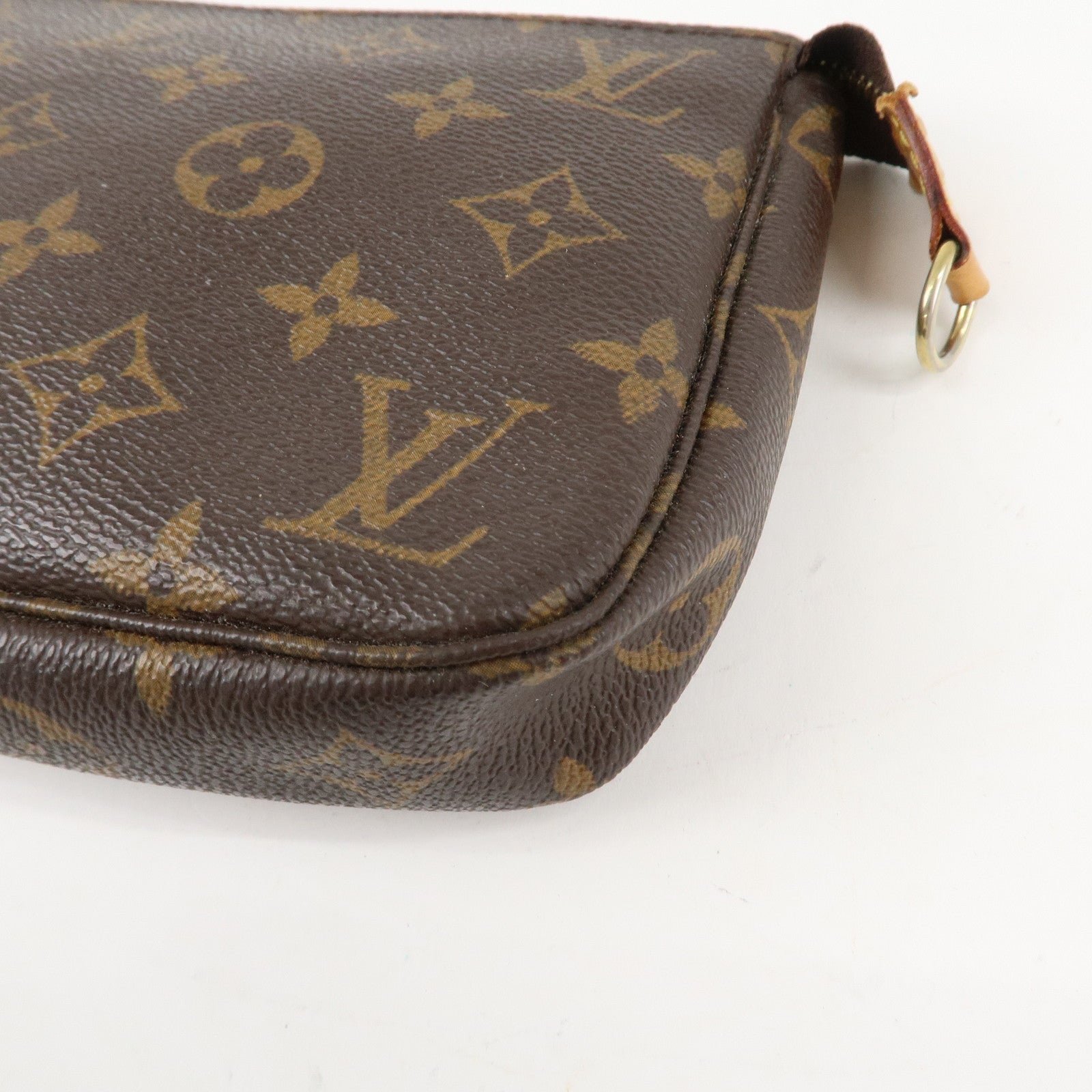 Louis Vuitton Monogram Pochette Accessoires Pouch Hand Bag M51980 Used