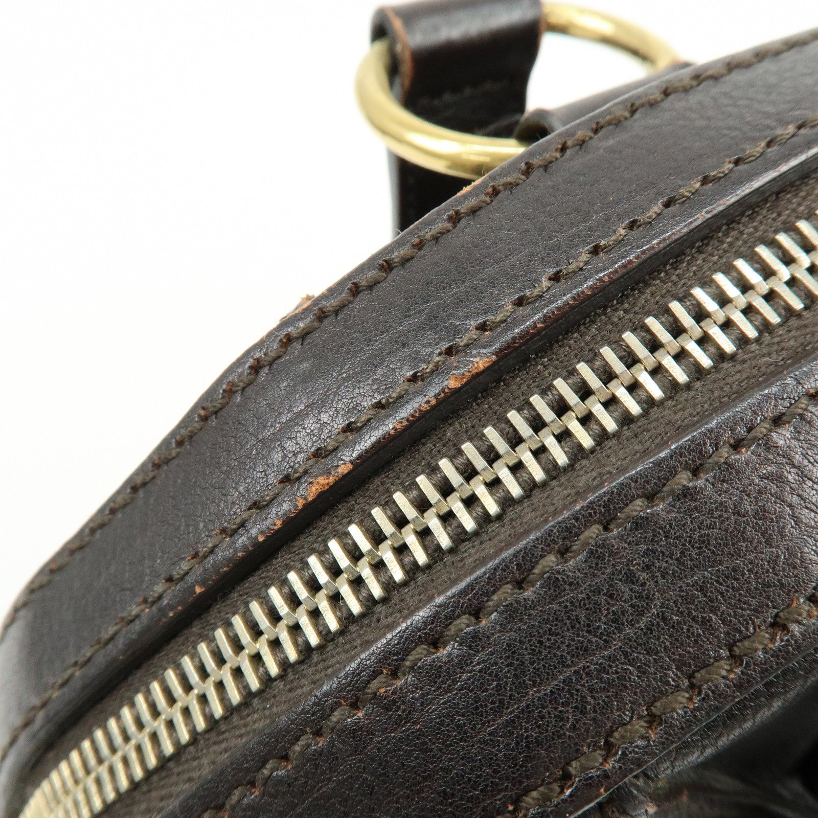 SAINT LAURENT PARIS Muse Y Line Calf Leather Hand Boston Bag Brown