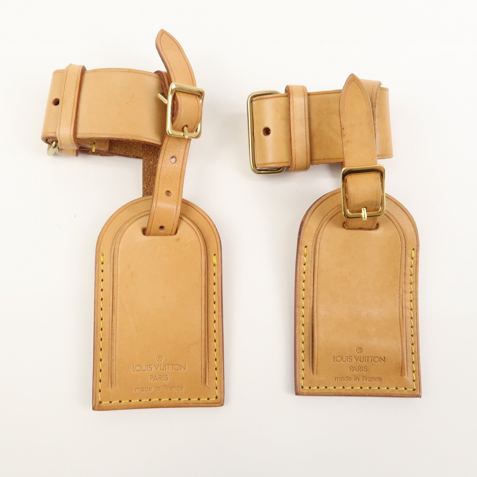 Louis Vuitton Set of 10 Leather Name Tag & Poignet Natural