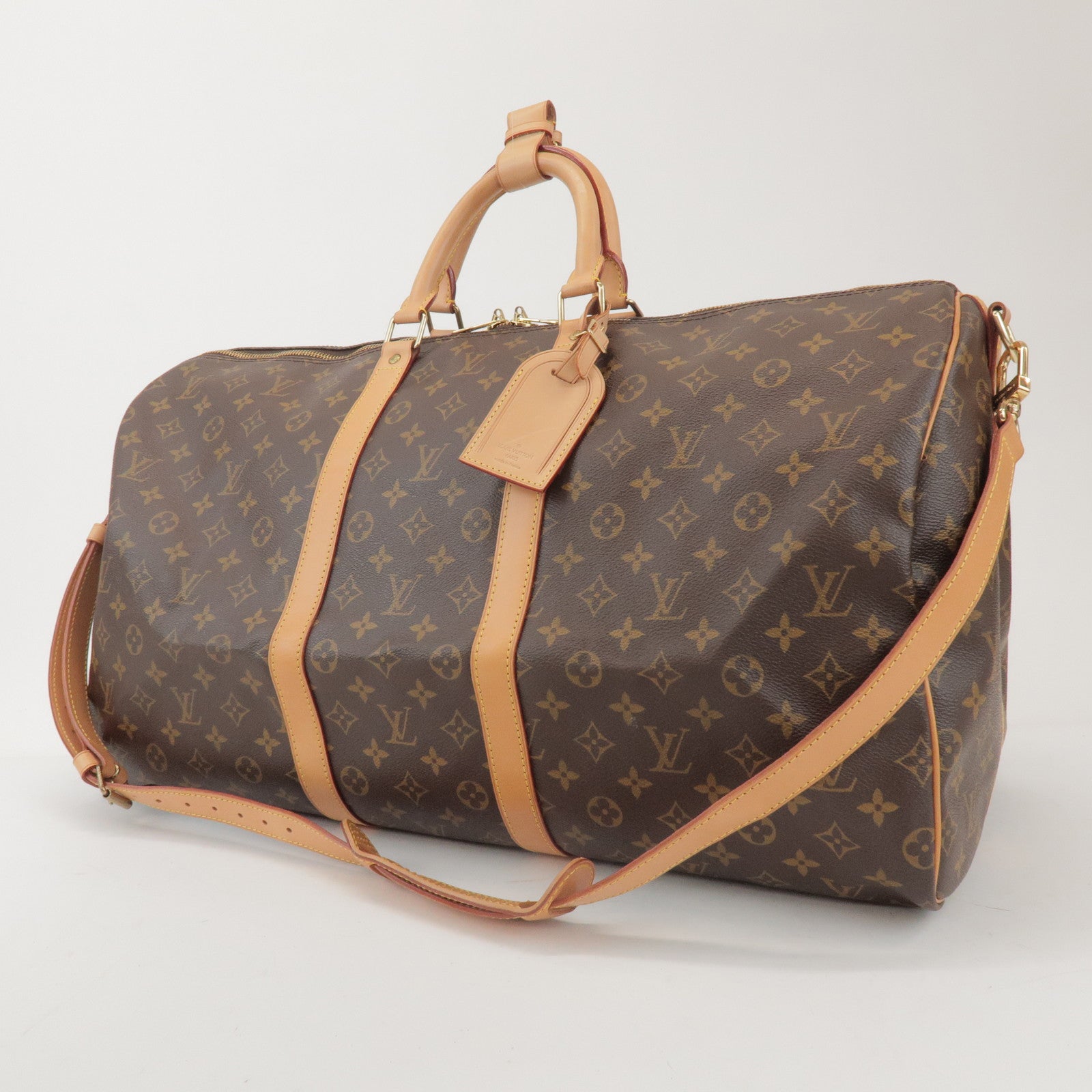 Louis Vuitton Monogram Keep All Bandouliere 55 Boston Bag M41414