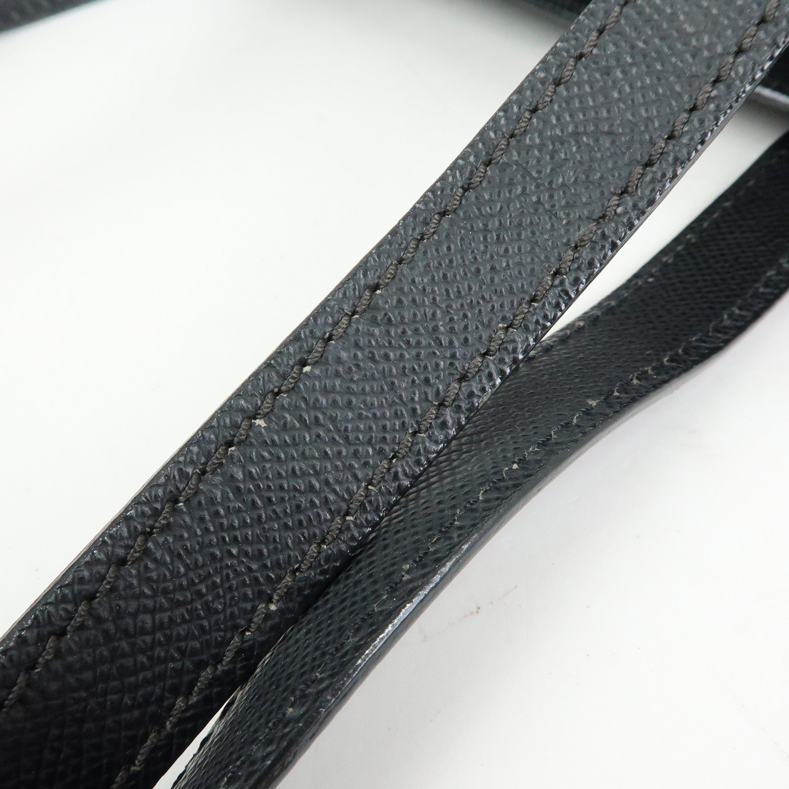 CHANEL Logo Calf Leather Tote Bag Shoulder Bag Hand Bag Black