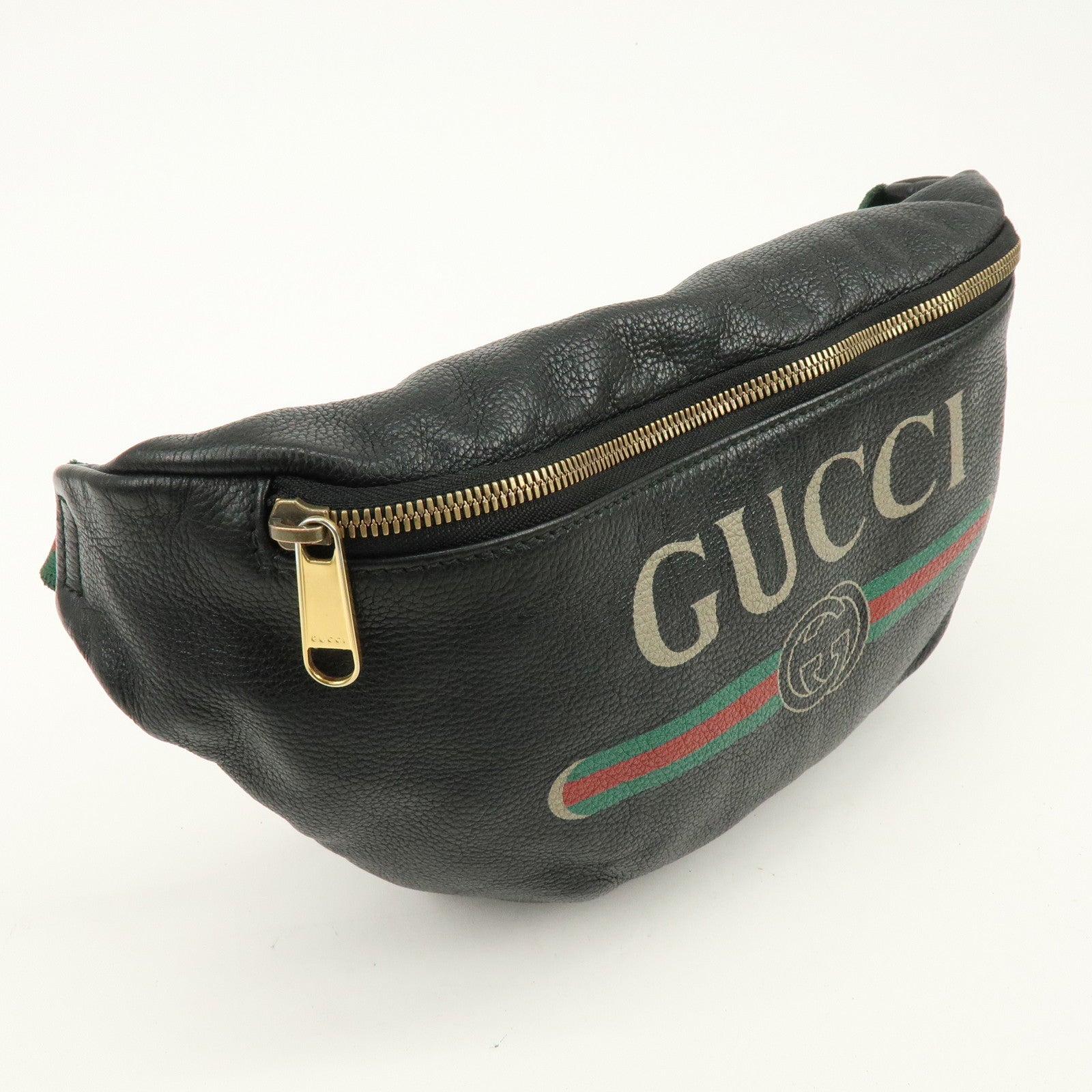 GUCCI Sherry Interlocking G Leather Canvas Waist Body Bag 530412