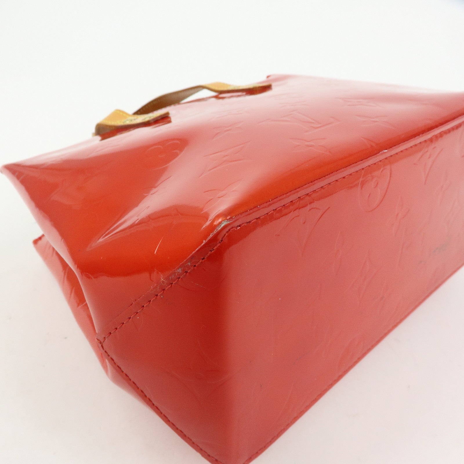 Louis Vuitton Monogram Vernis Lead PM Hand Bag Rouge M91088