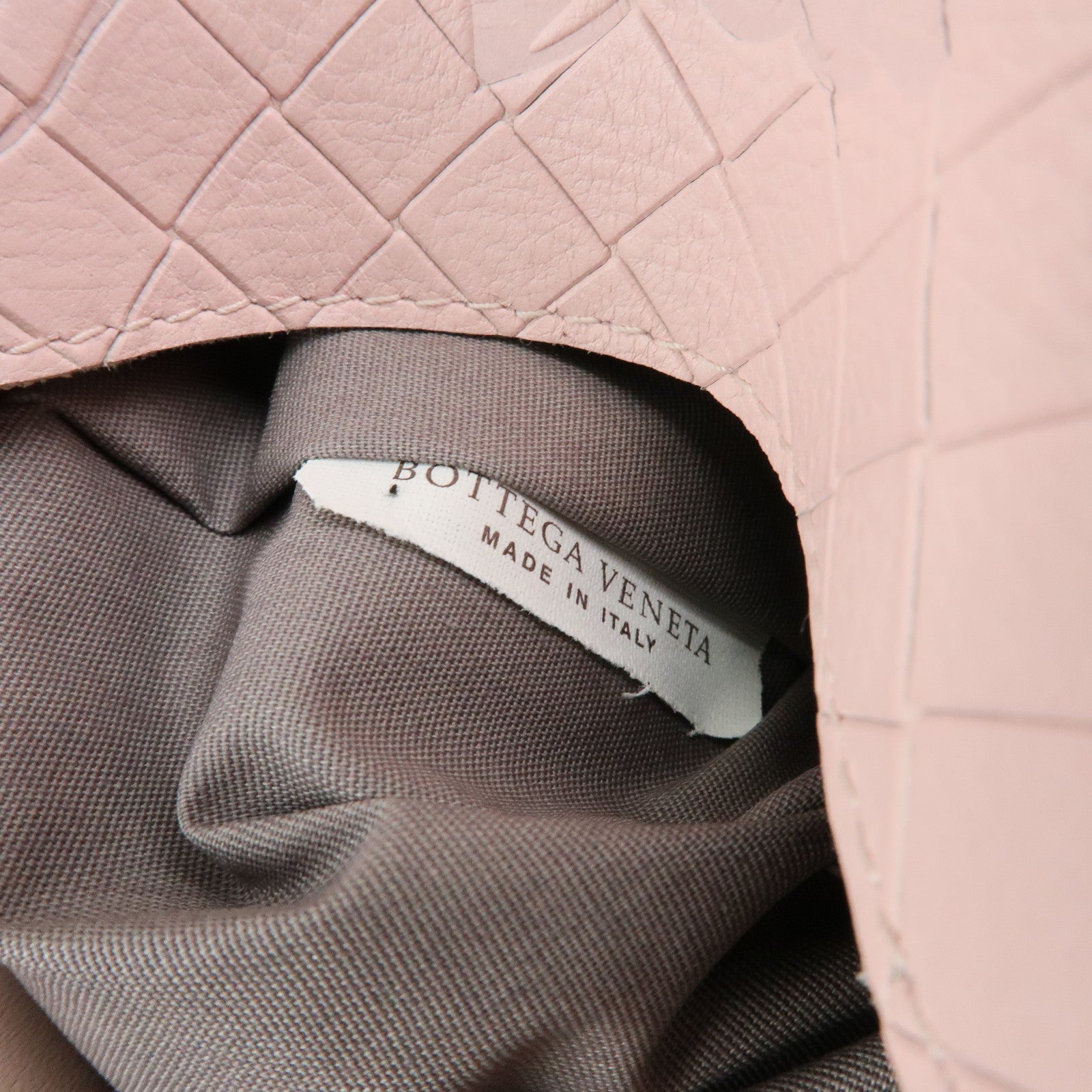 BOTTEGA VENETA Intreccio Mirage Chain Shoulder Bag Light Pink
