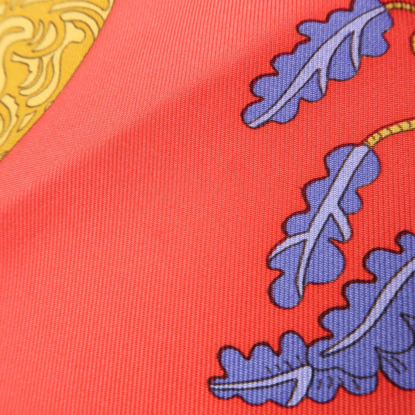 HERMES Carre 90 Silk 100% Scarf Chapeau Red Yellow