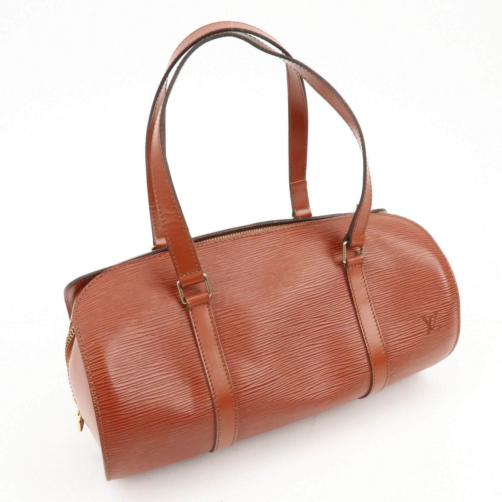 Louis Vuitton Epi Soufflot Leather Hand Bag Kenya Brown M52223
