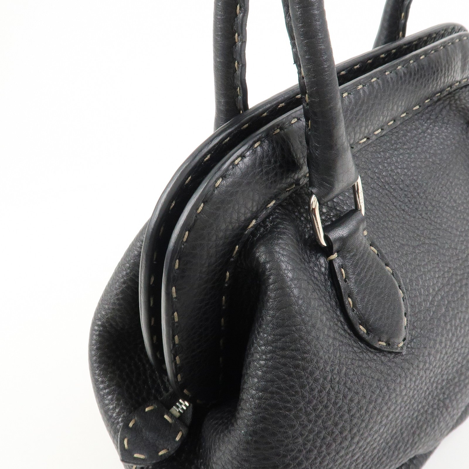 FENDI Seleria Doctor's Bag Hand Bag Black 8BN075