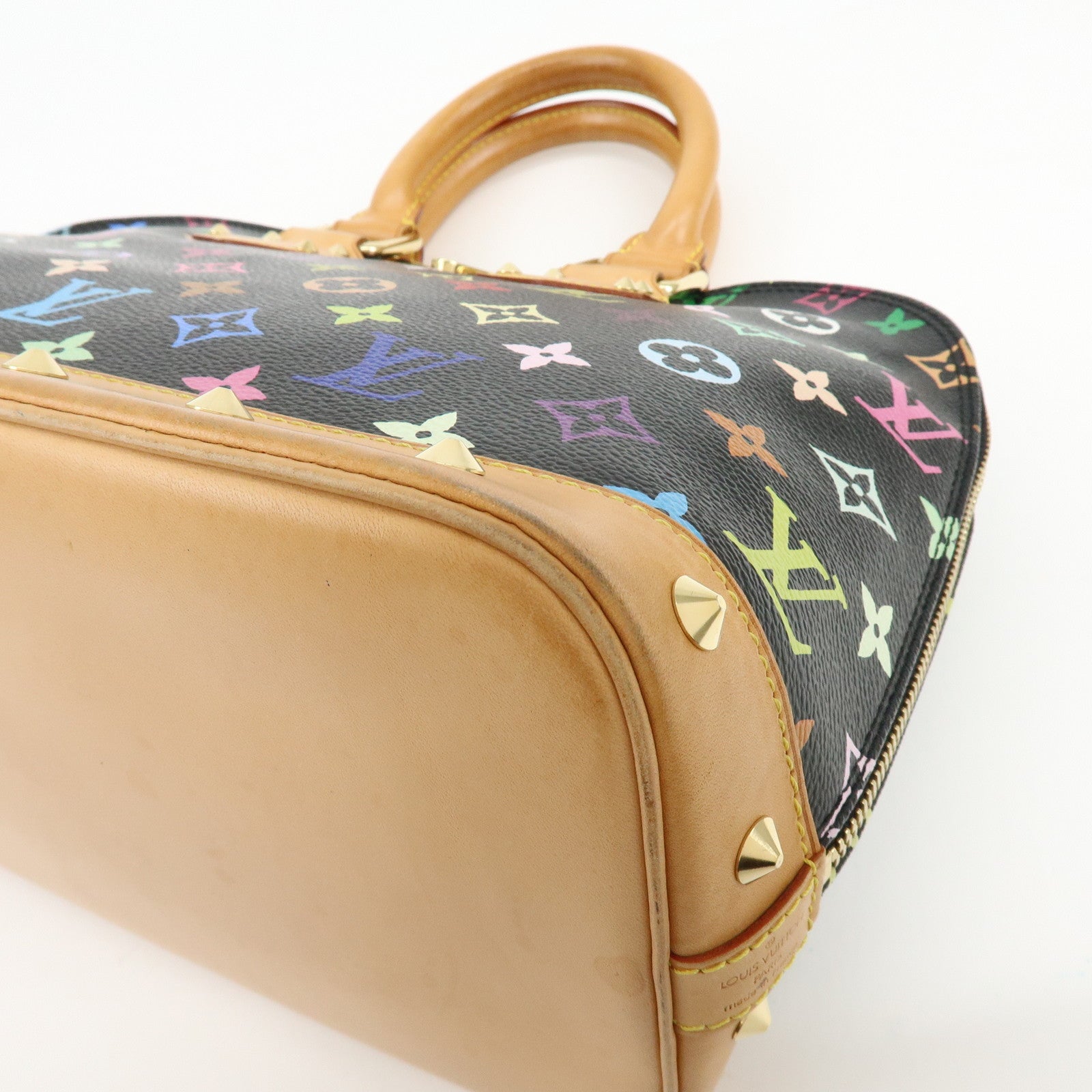 Louis Vuitton Monogram Multicolor Alma PM Hand Bag Noir M40444