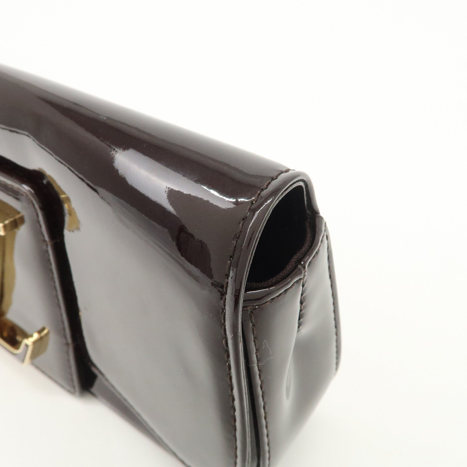 Louis Vuitton Vernis Pochette Sobe Clutch Bag Amarante M93490