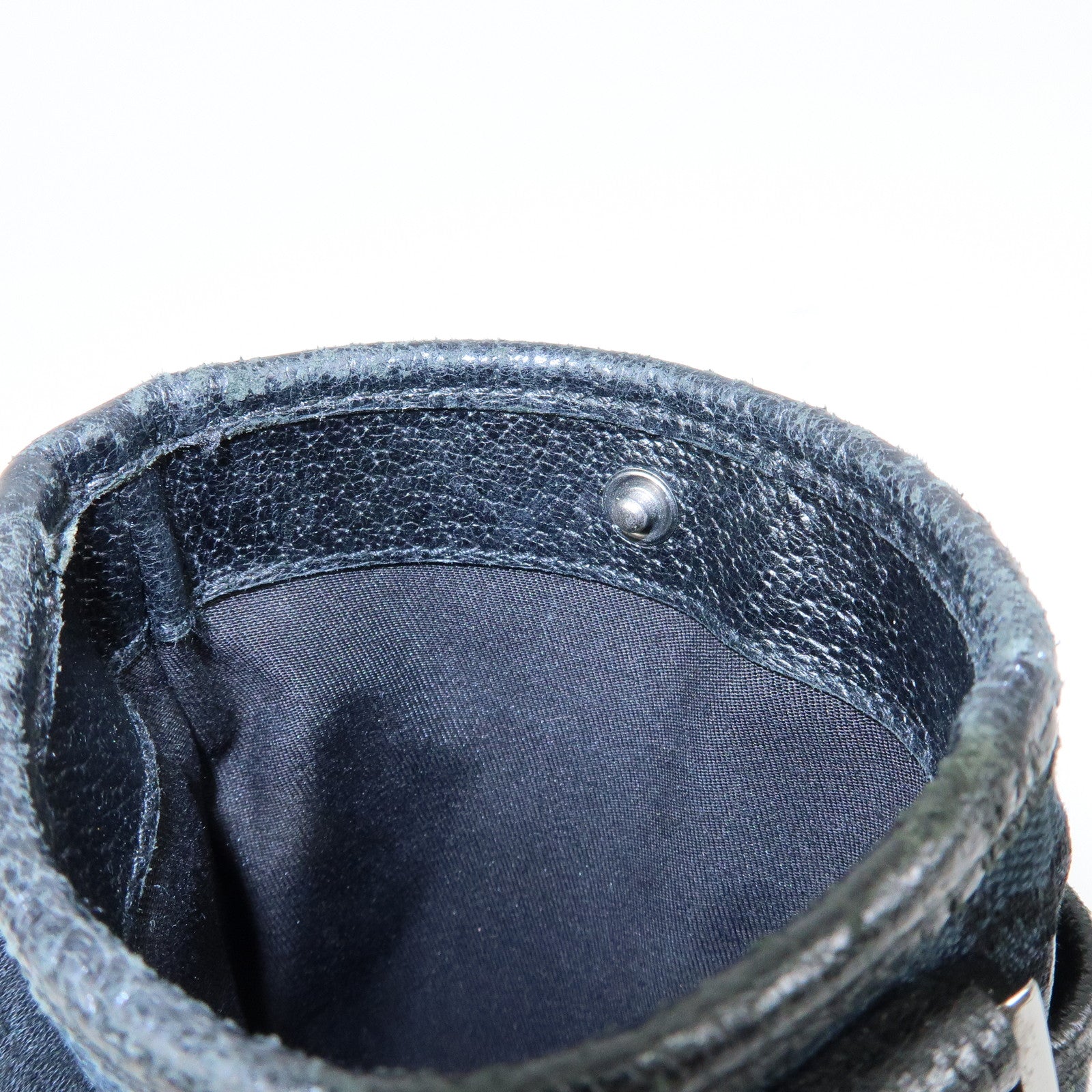 GUCCI Sherry GG Canvas Leather Small Shoulder Bag Black 141863