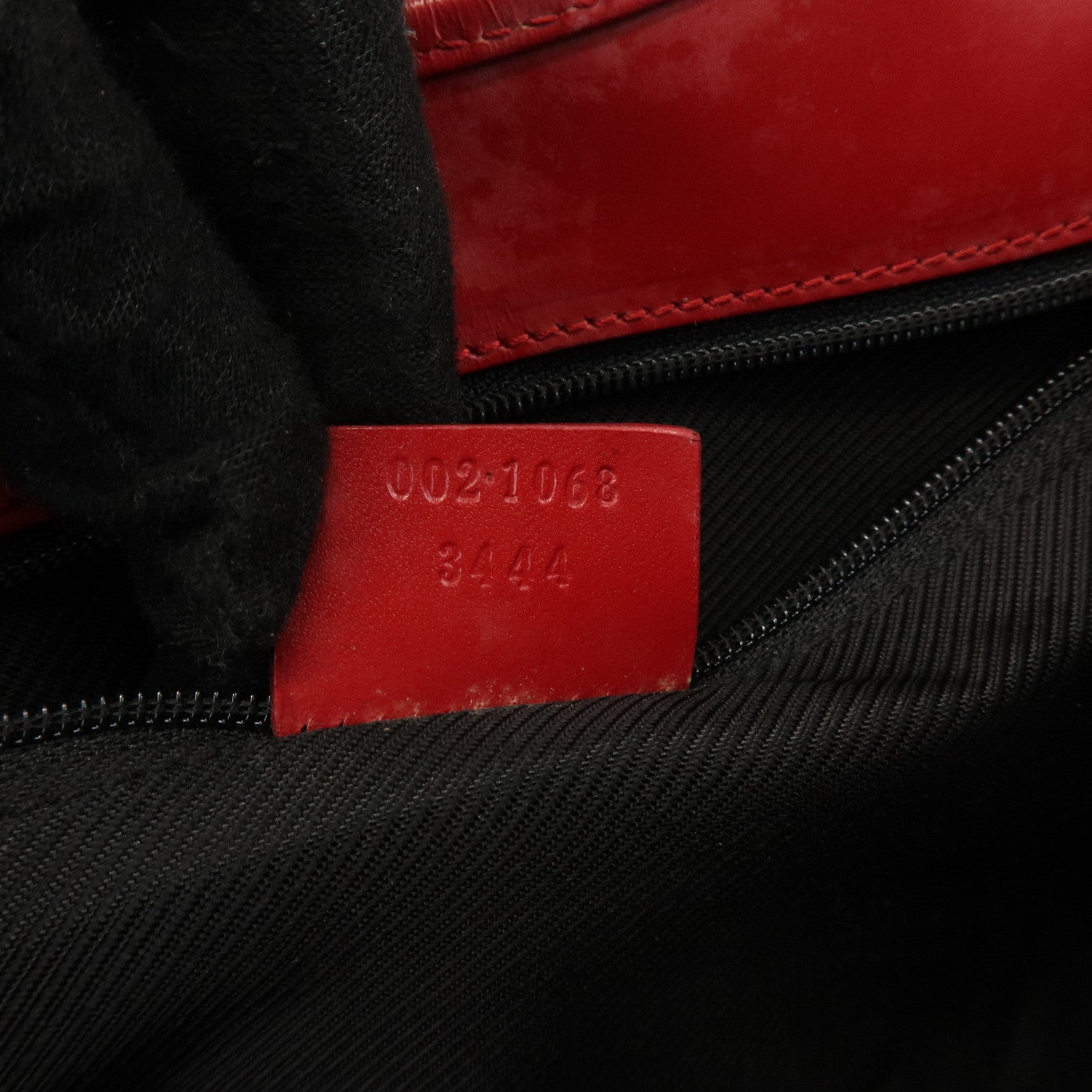 GUCCI Jackie GG Canvas Leather Shoulder Bag Beige Red 002.1068