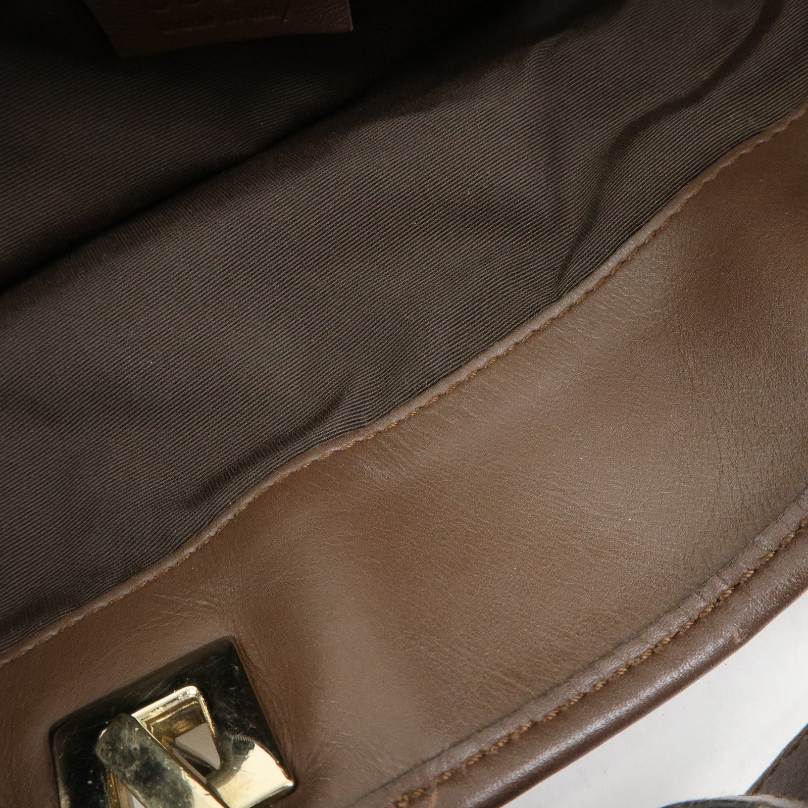 GUCCI GG Canvas Leather Tote Bag Shoulder Bag Brown 002・1098