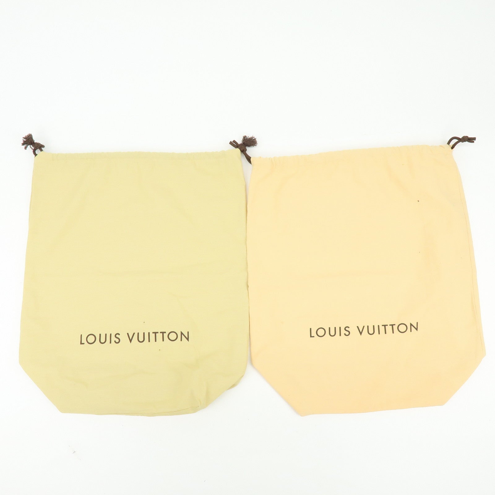 Louis Vuitton Set of 12 Dust Bag Storage Bag Drawstring Style Beige