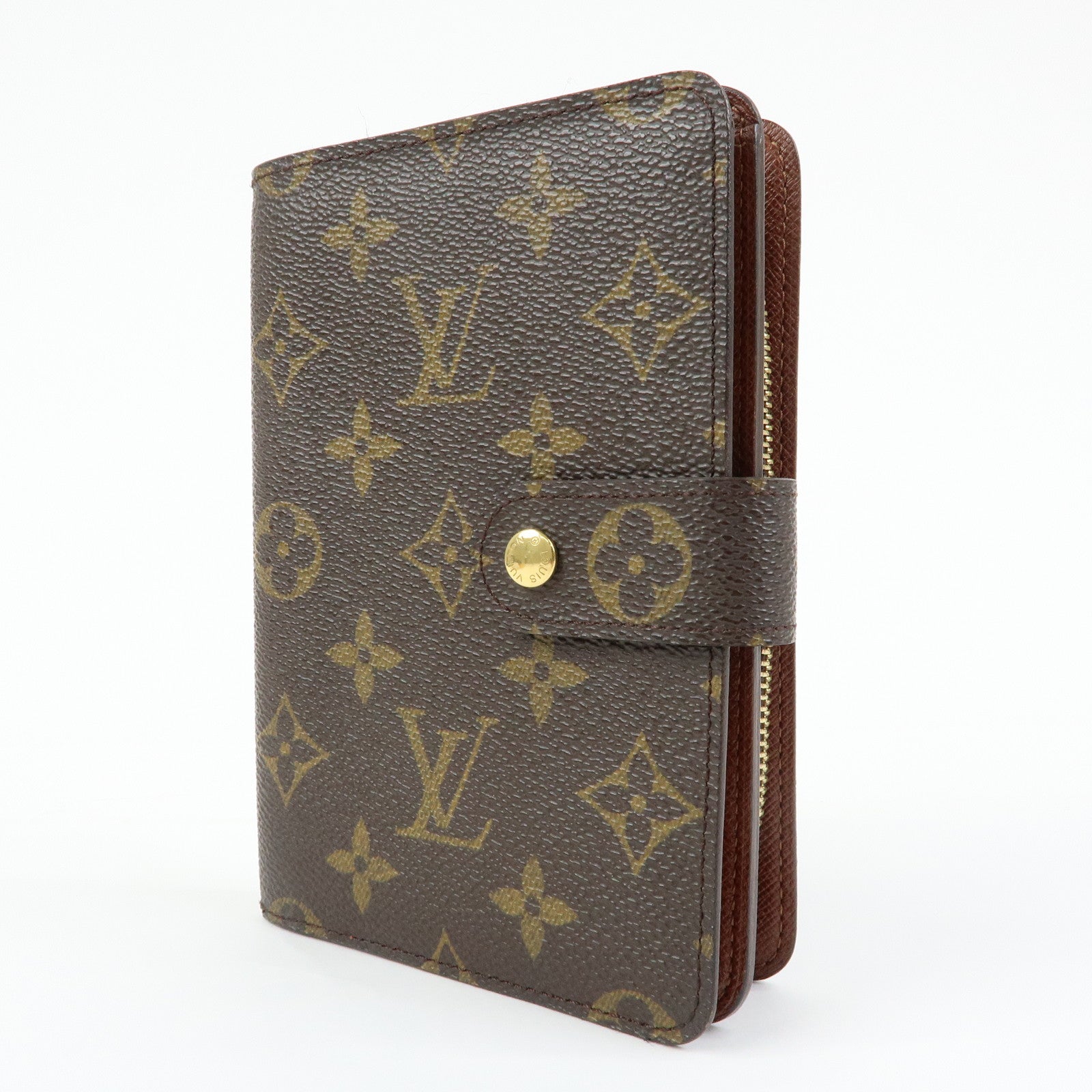 Louis Vuitton Monogram Porte Papier Zip Wallet Brown M61207