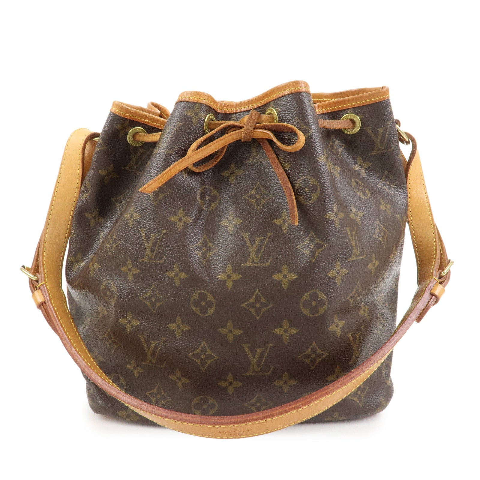 Louis Vuitton Monogram Petit Noe Shoulder Bag Brown M42226