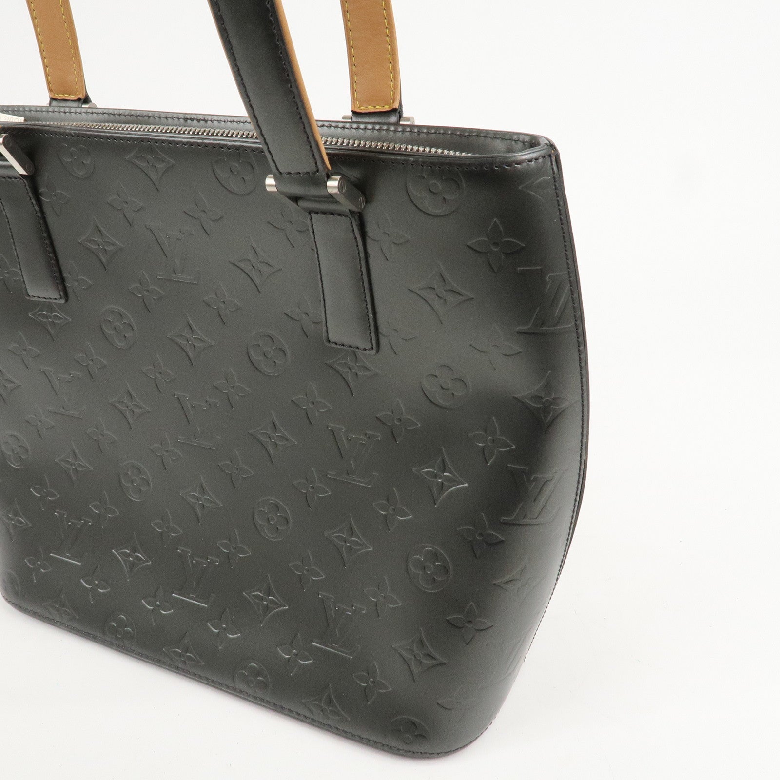 Louis Vuitton Monogram Matte Stockton Tote Bag Shoulder Bag Noir M55112