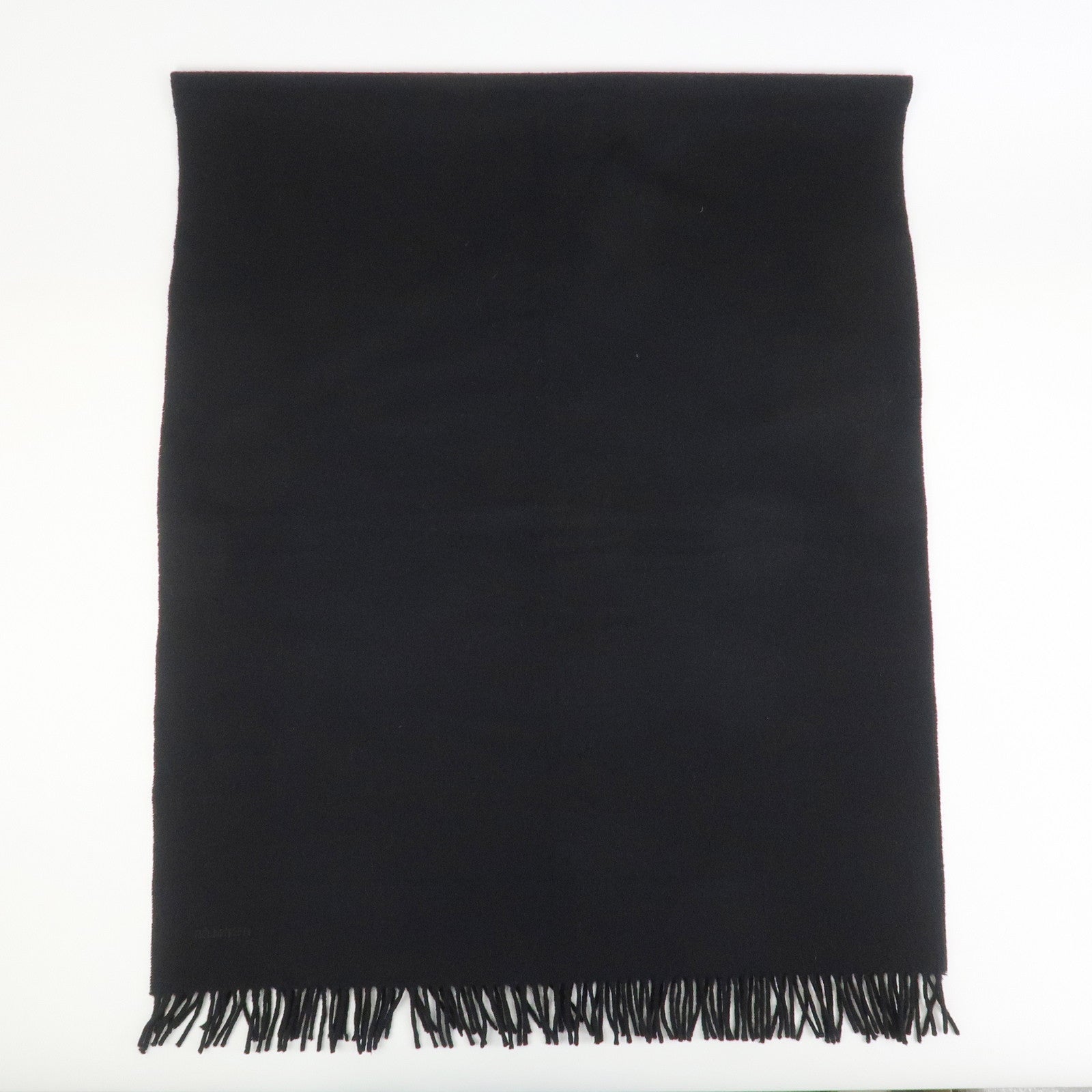 HERMES Cashmere 100% Scarf Stole Muffler Black