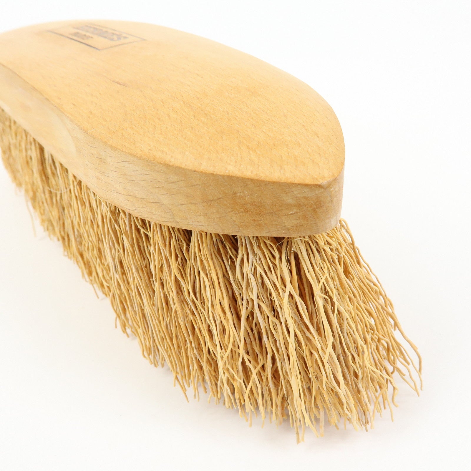 HERMES Logo Wood Horse Brush Grooming Brush Natural