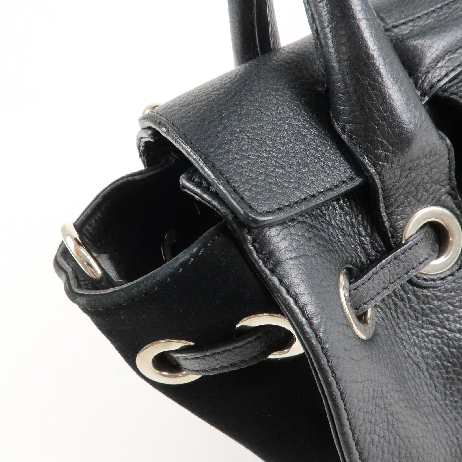 JIMMY CHOO Rosalie 2Way Leather Hand Bag Shoulder Bag Black Used