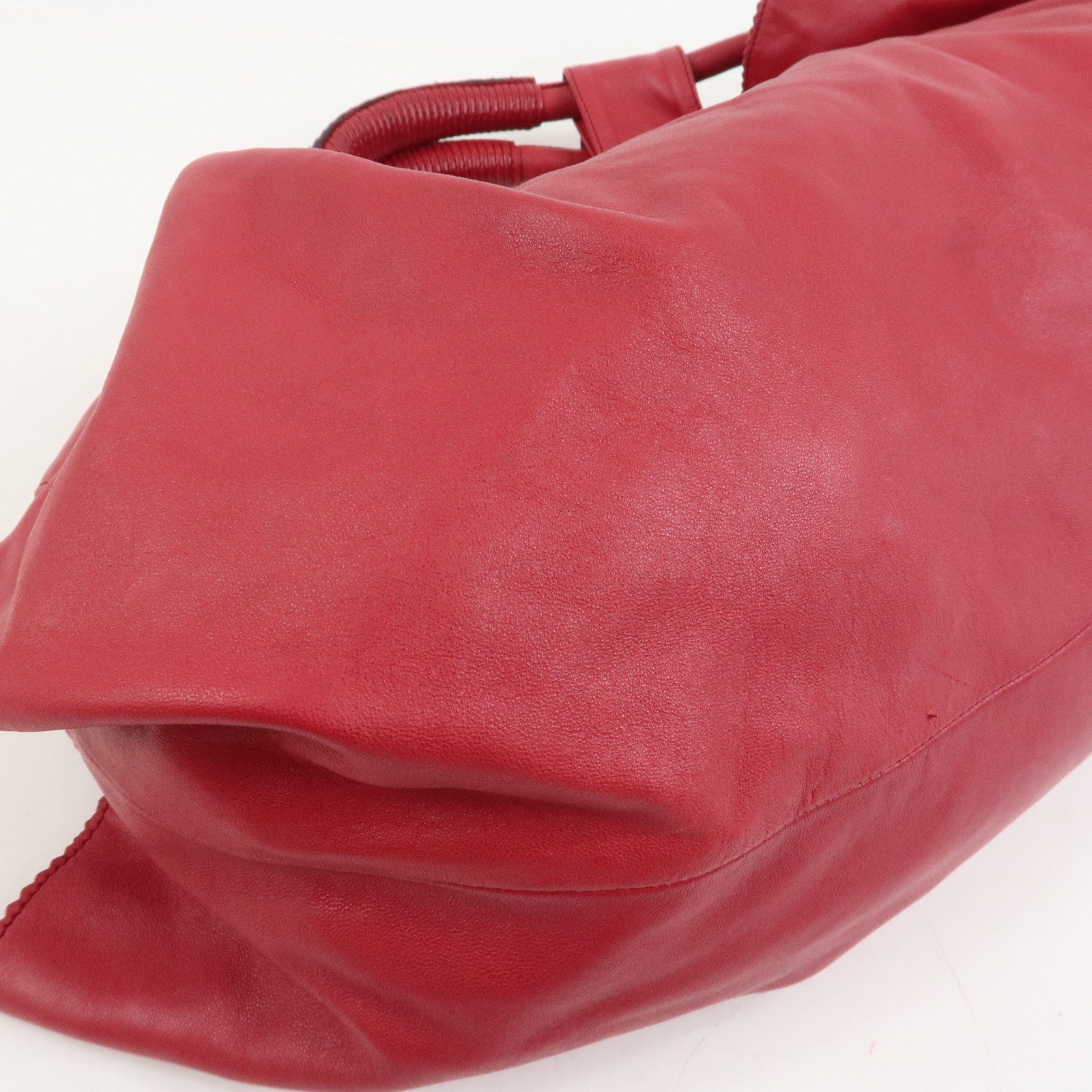 LOEWE Anagram Nappa Leather Nappa Aire Hand Bag Shoulder Bag Red