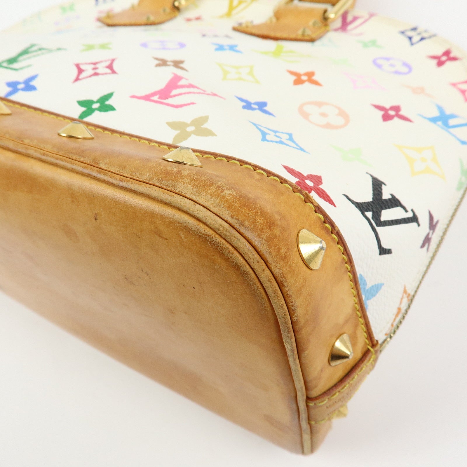 Louis Vuitton Monogram Multicolor Alma PM Hand Bag Blanc M92647