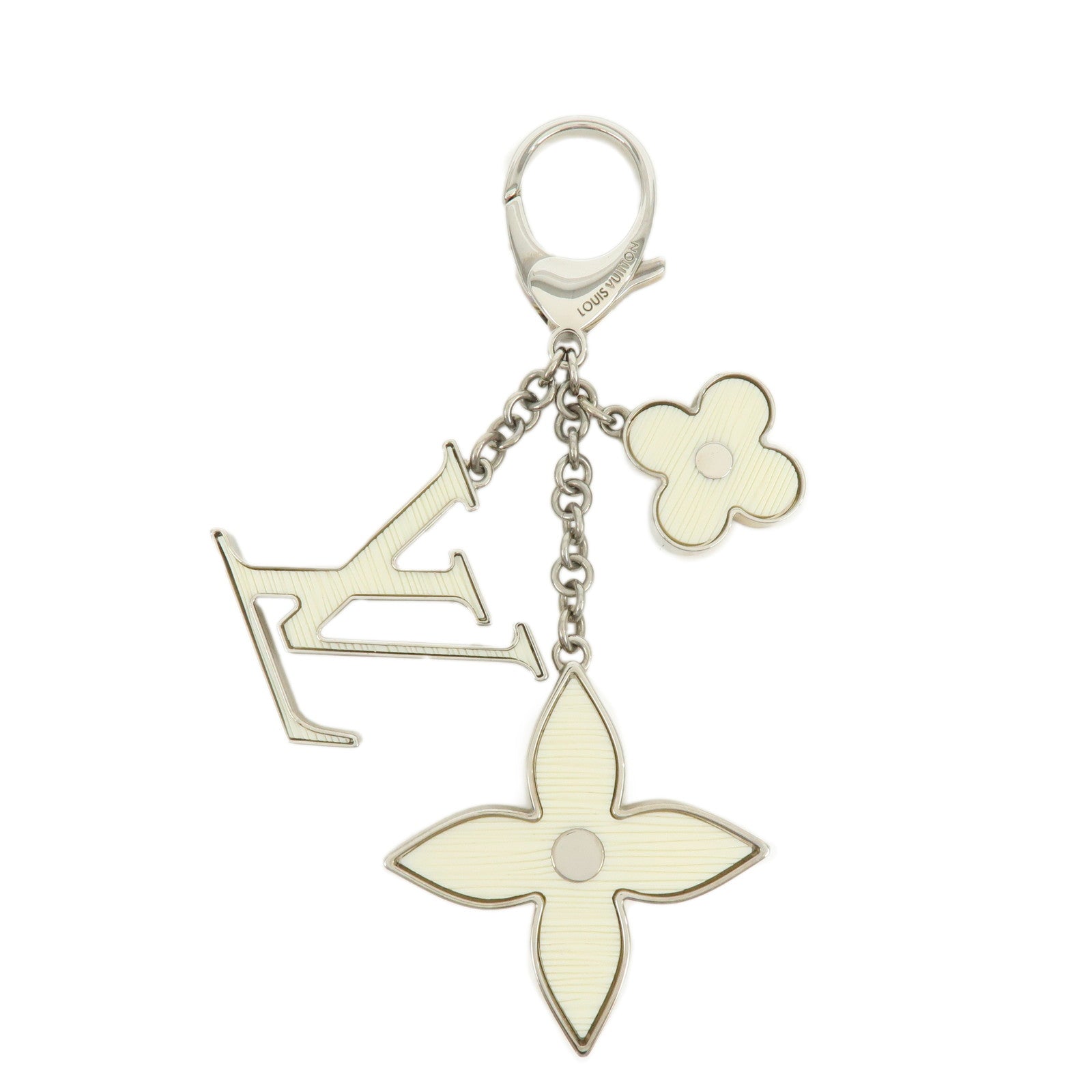 Louis Vuitton Bijoux Sac Fleur de Epi Bag Metal Charm White M65085