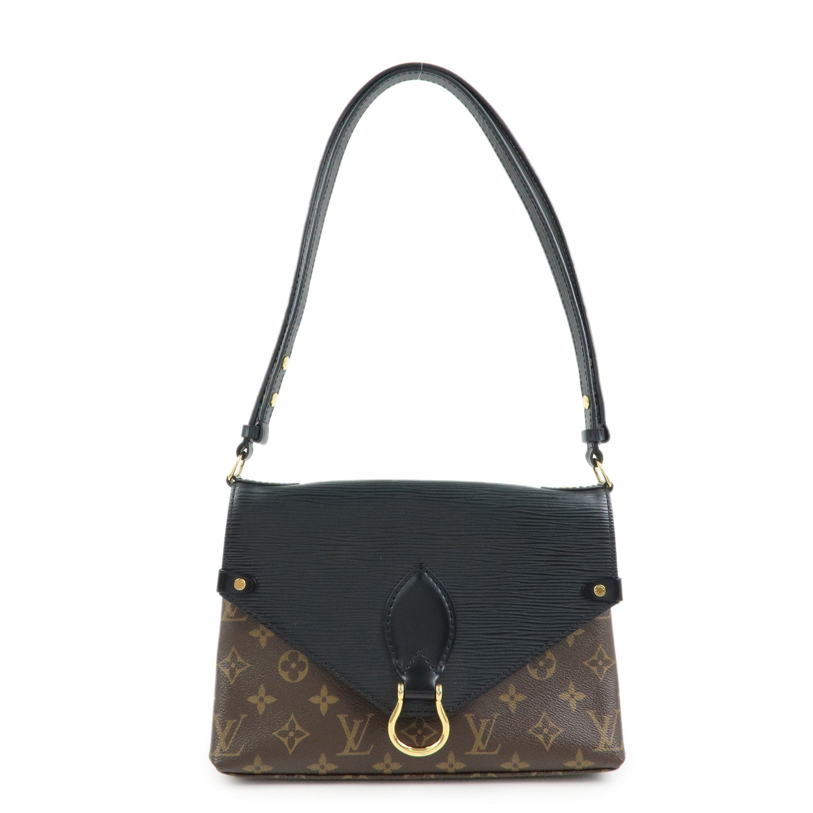 Louis Vuitton Monogram Epi Saint Michel Shoulder Brown Noir M44030