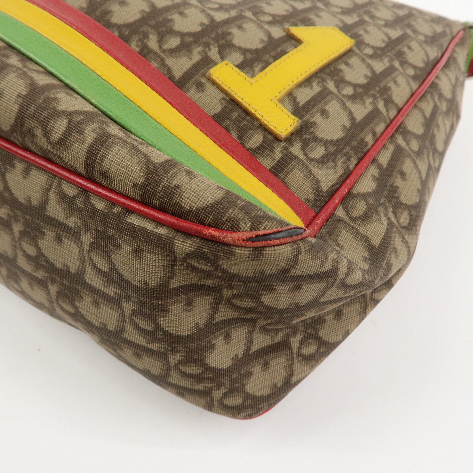 Christian Dior Rasta Trotter PVC Canvas Shoulder Bag Crossbody Bag