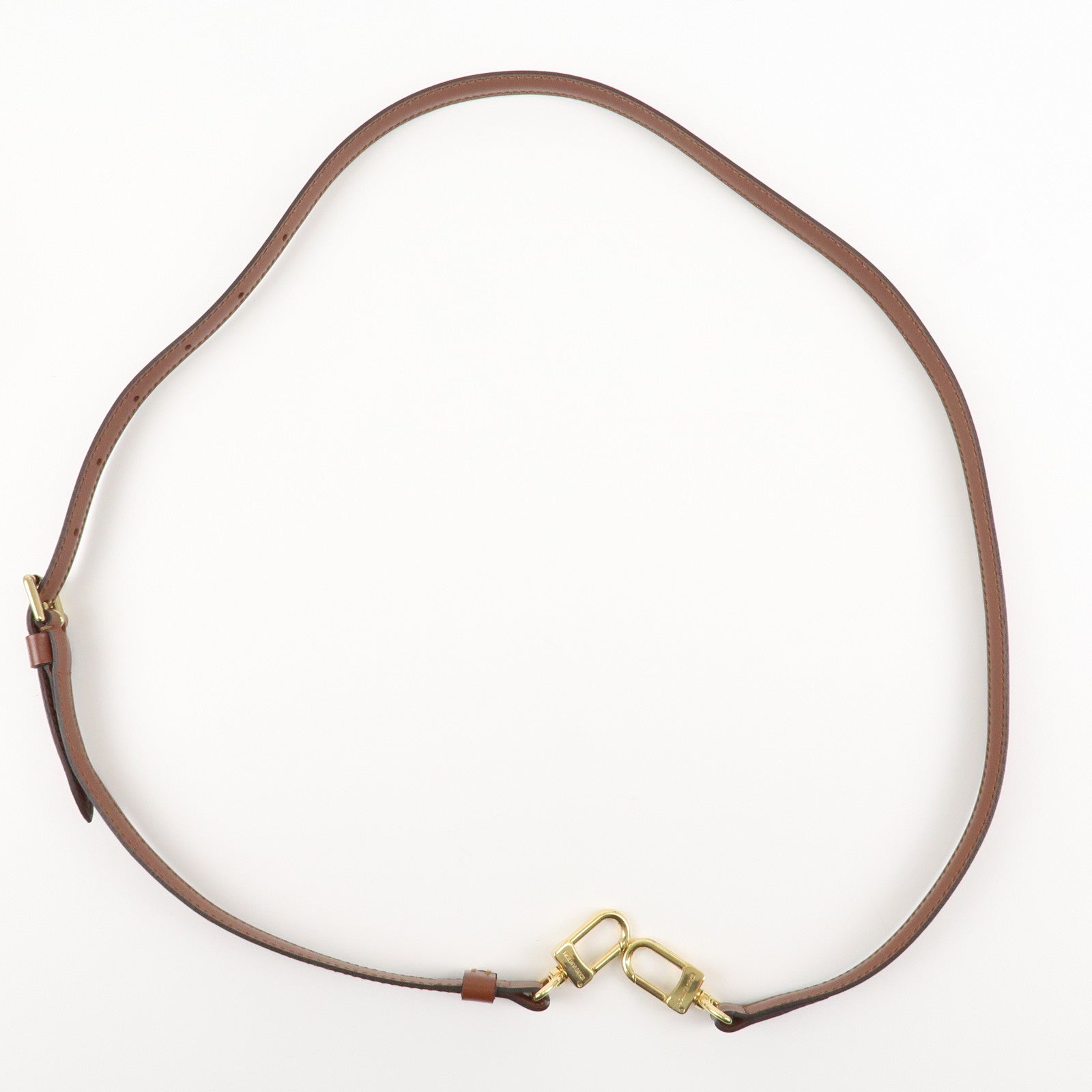 Louis Vuitton Adjustable Leather Shoulder Strap Brown 120cm Used