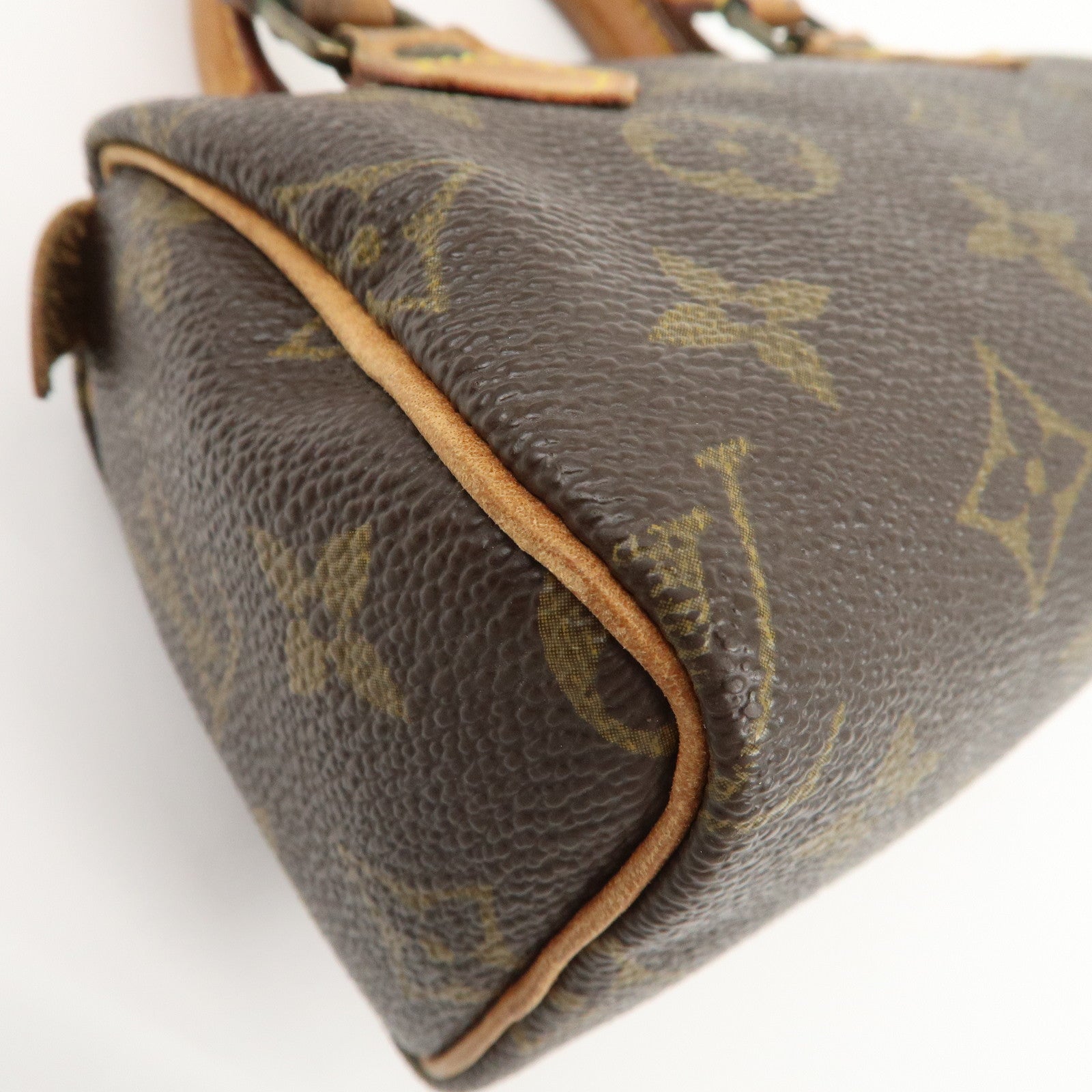 Louis Vuitton Monogram Mini Speedy Hand Shoulder Bag Brown M41534