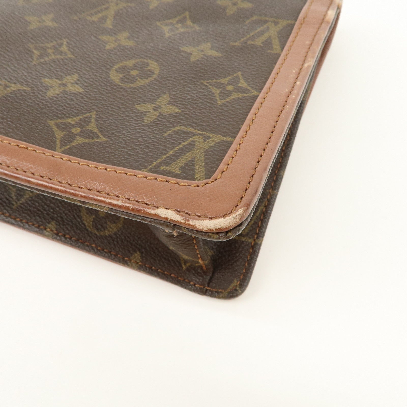 Louis Vuitton Monogram Pochette Damme PM Clutch Bag Brown M51812