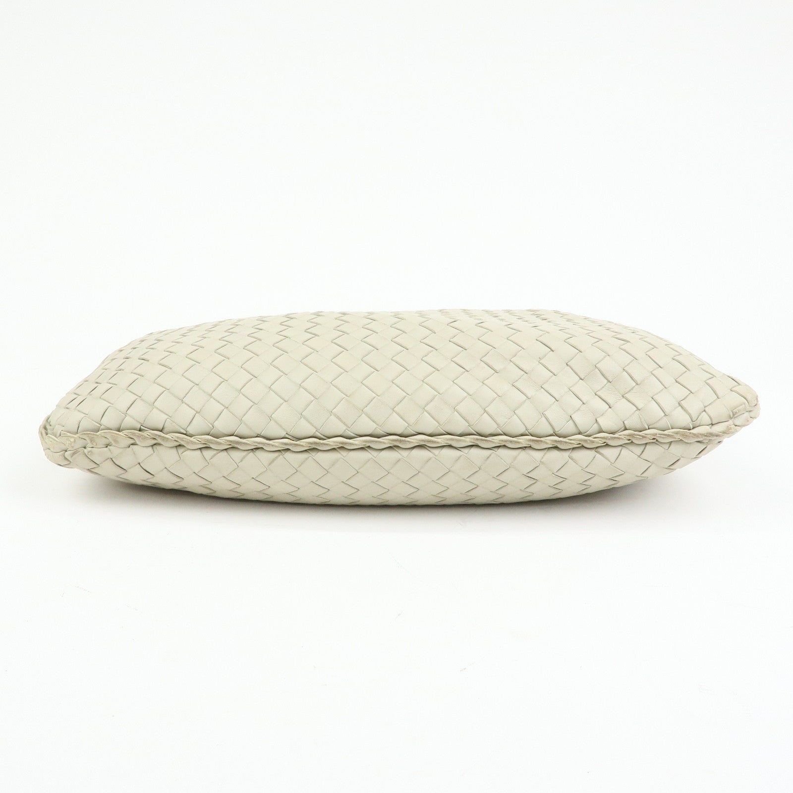 BOTTEGA VENETA Intrecciato Leather Shoulder Bag Hand Bag Ivory