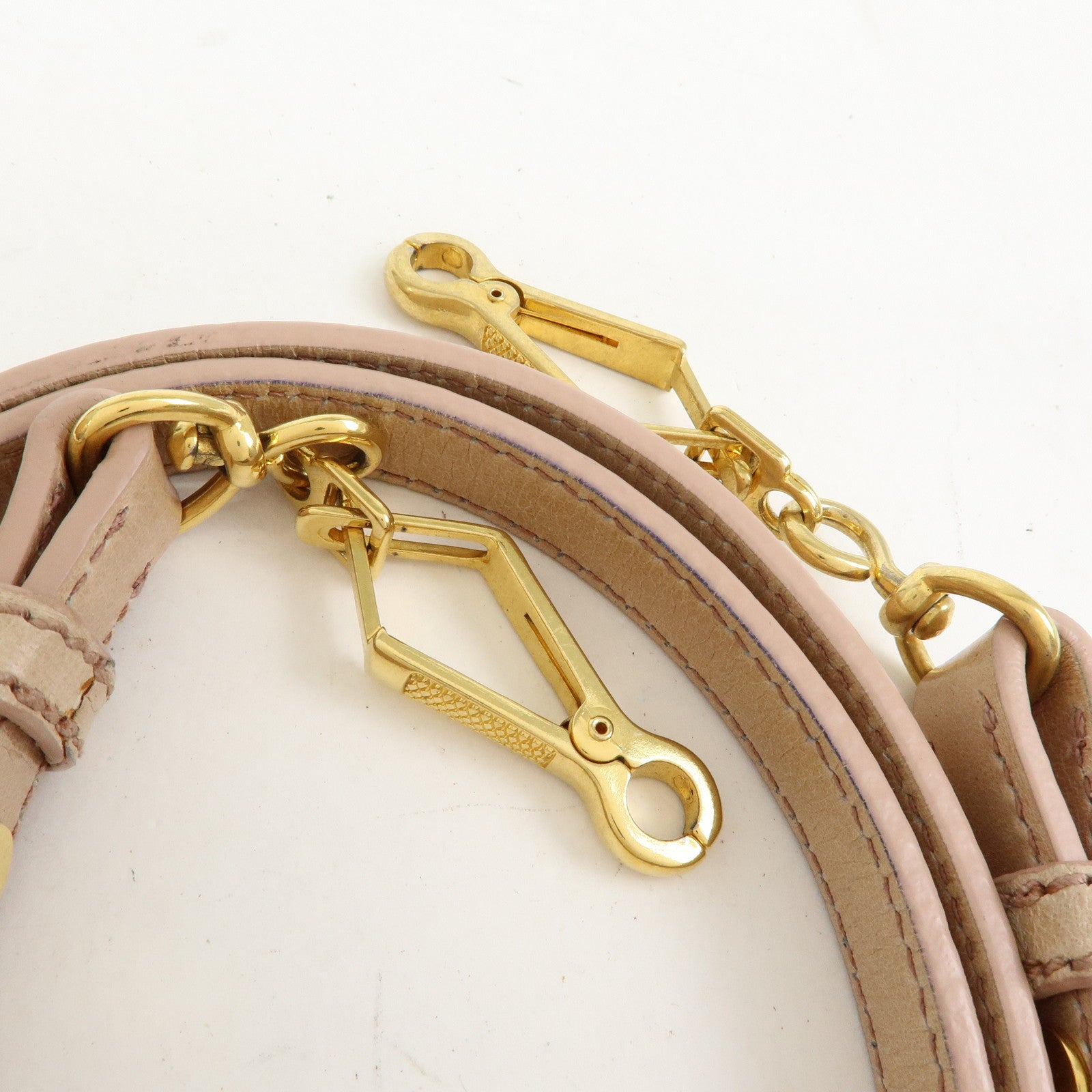 MIU MIU Leather Side Ribbon 2Way Bag Hand Bag Shoulder Bag Beige